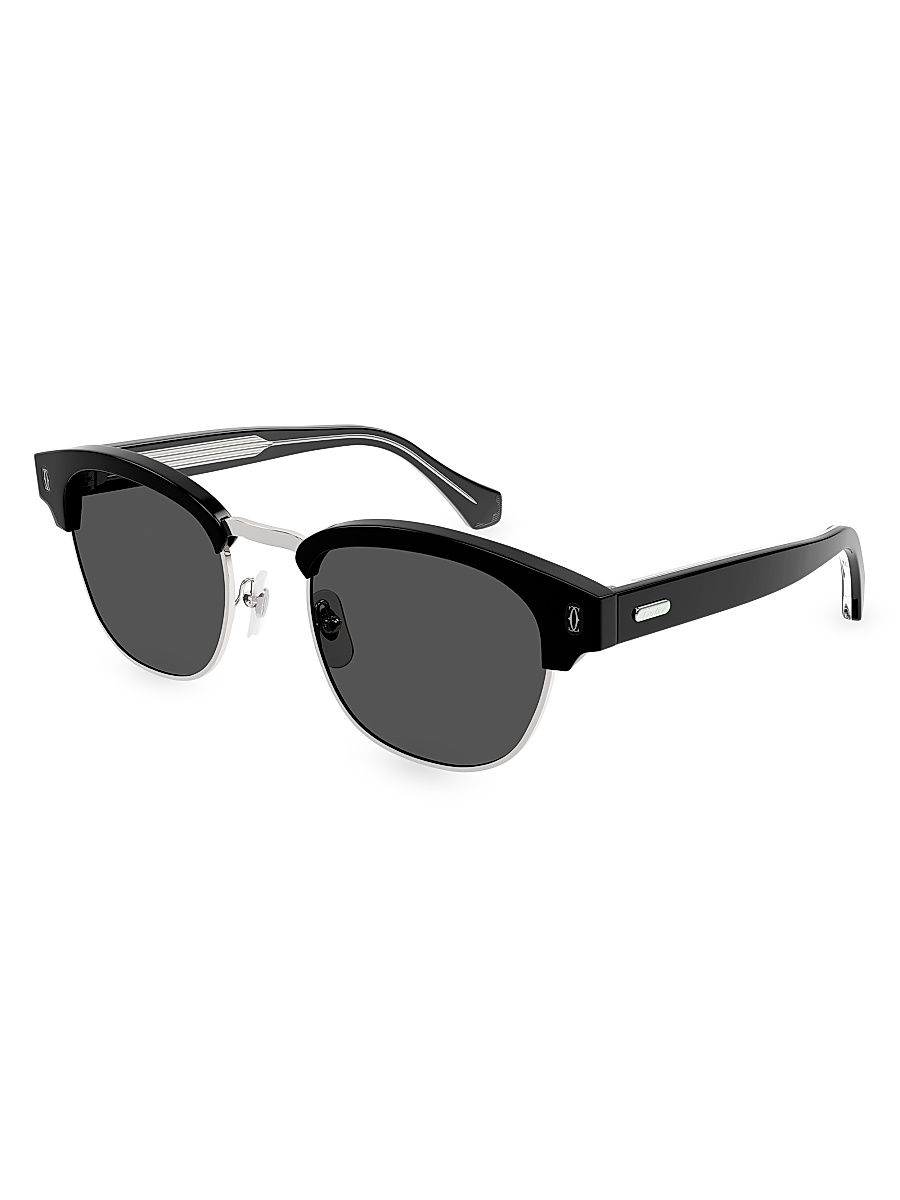 Men's Essentials Signature C 52MM Square Sunglasses - Black