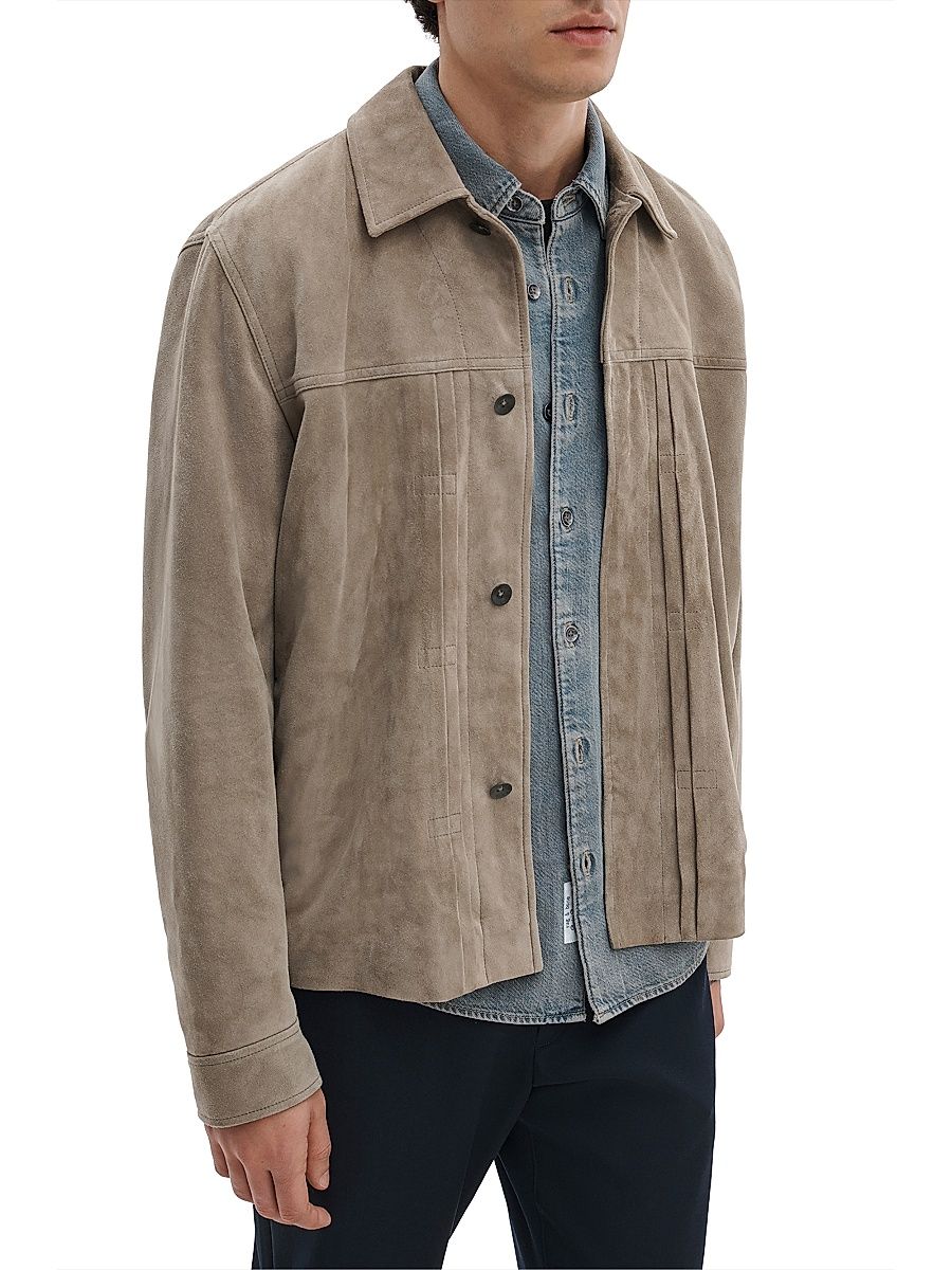 Men's Dwight Suede Jacket - Mink - Size XXL