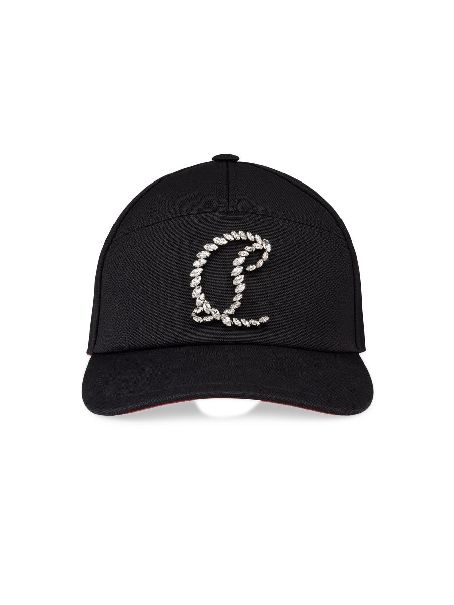 Christian Louboutin Men's Mooncrest Stones Cap - Black - Size Small