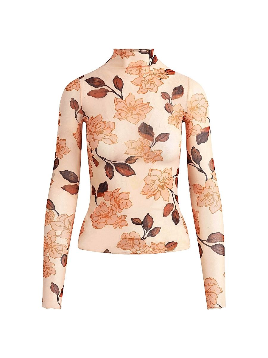 Women's The Sheer Fantasy Top - Bare Roses - Size XL