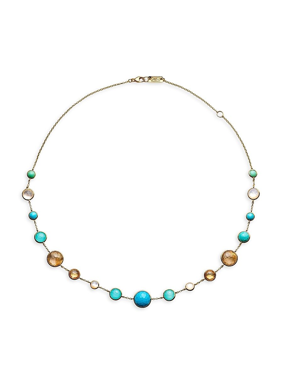 Women's Lollipop Fronda Lollitini 18K Yellow Gold & Multi-Stone Short Necklace - Gold