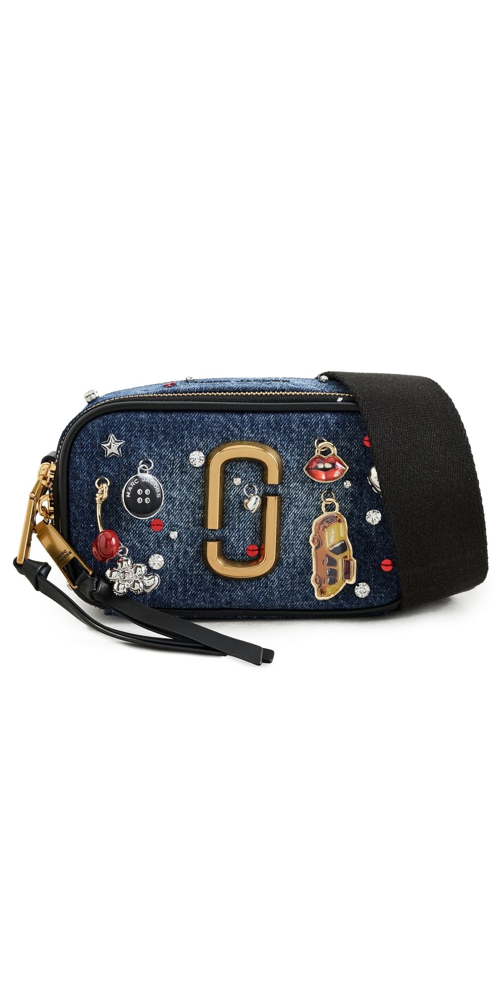 Marc Jacobs The Trinket Charm Denim Snapshot Bag Medium Wash Multi One Size