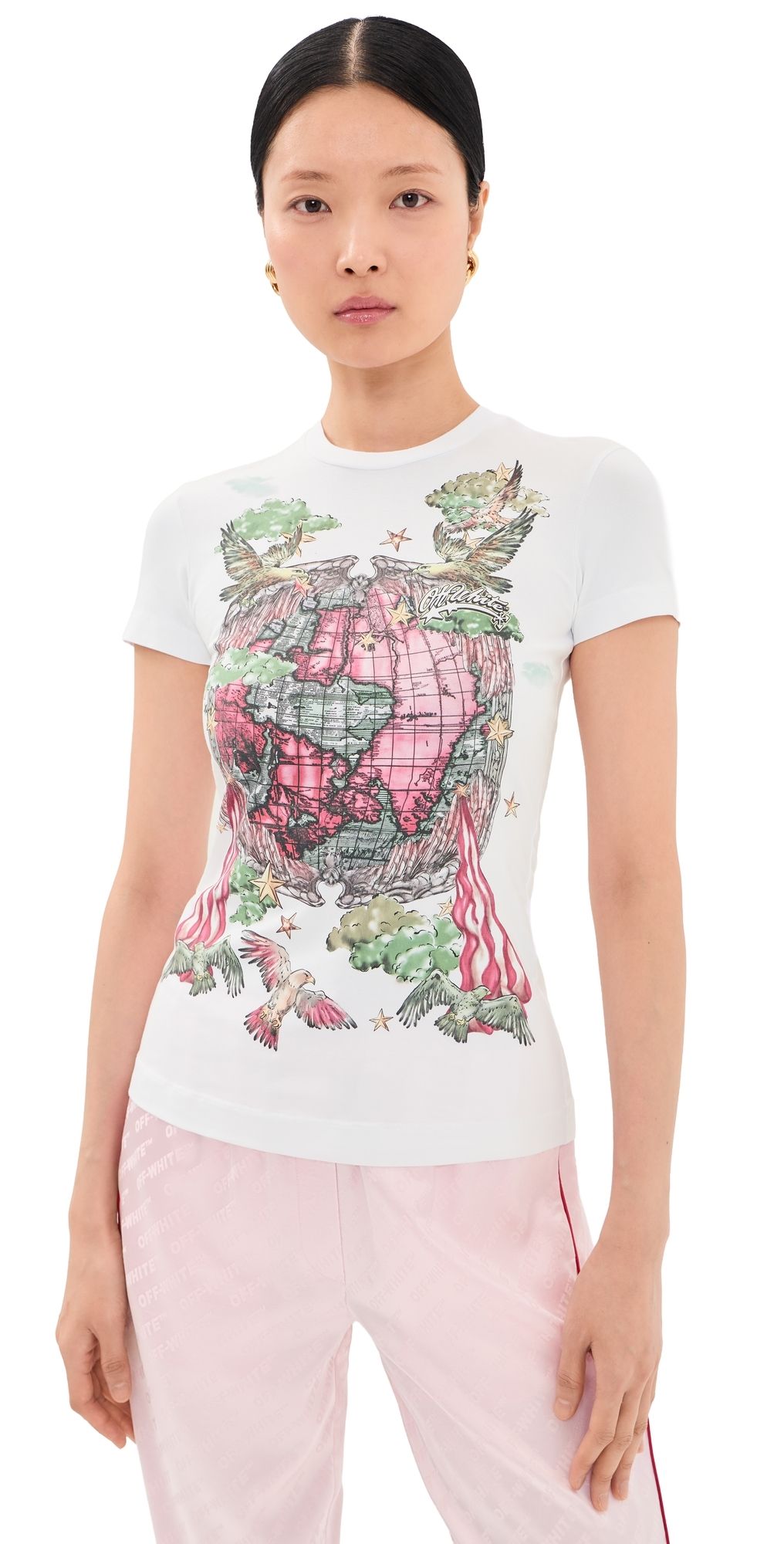 Off-White Dream World Slim Tee White/Black XS