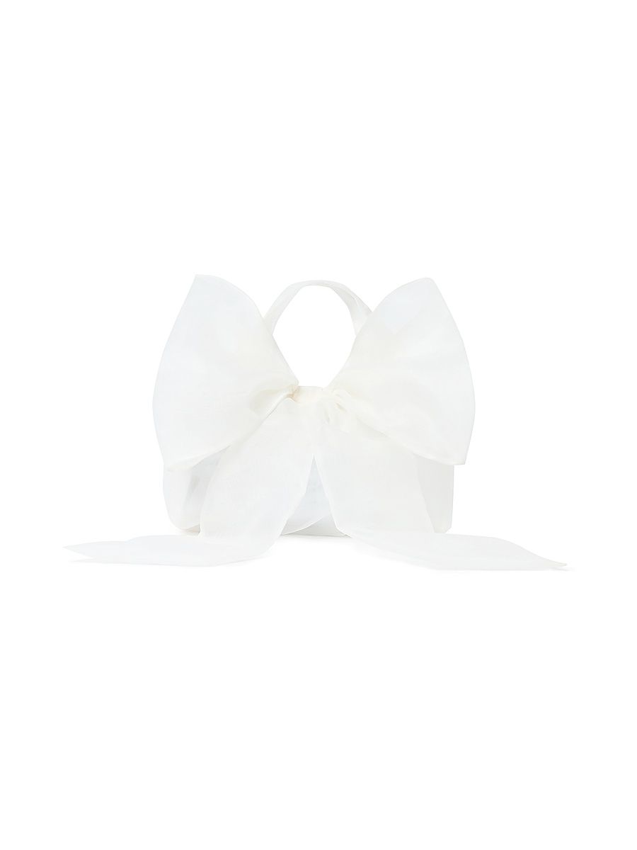 Women's Matilda Mesh Bow Top Handle Bag - Pearl