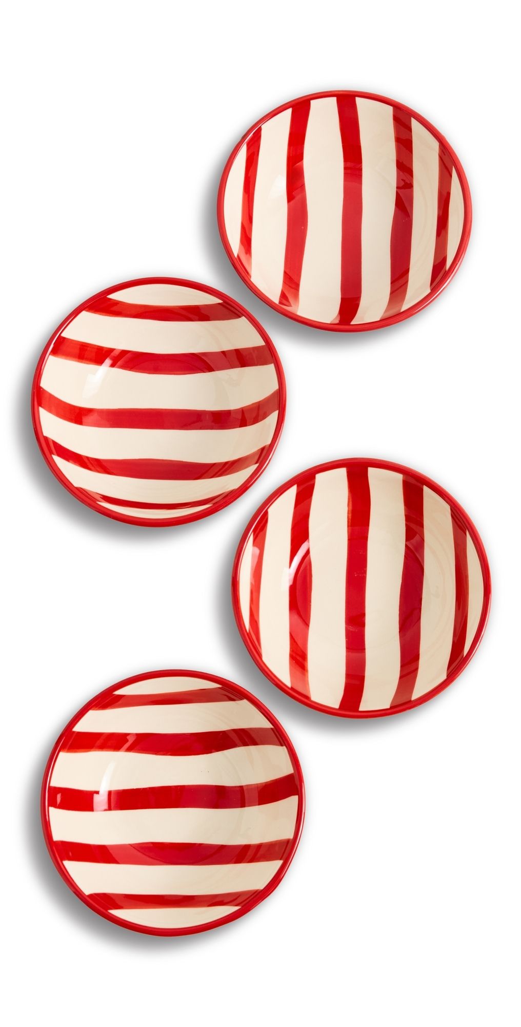 Zafferano Small Bowl Set of 4 Red One Size