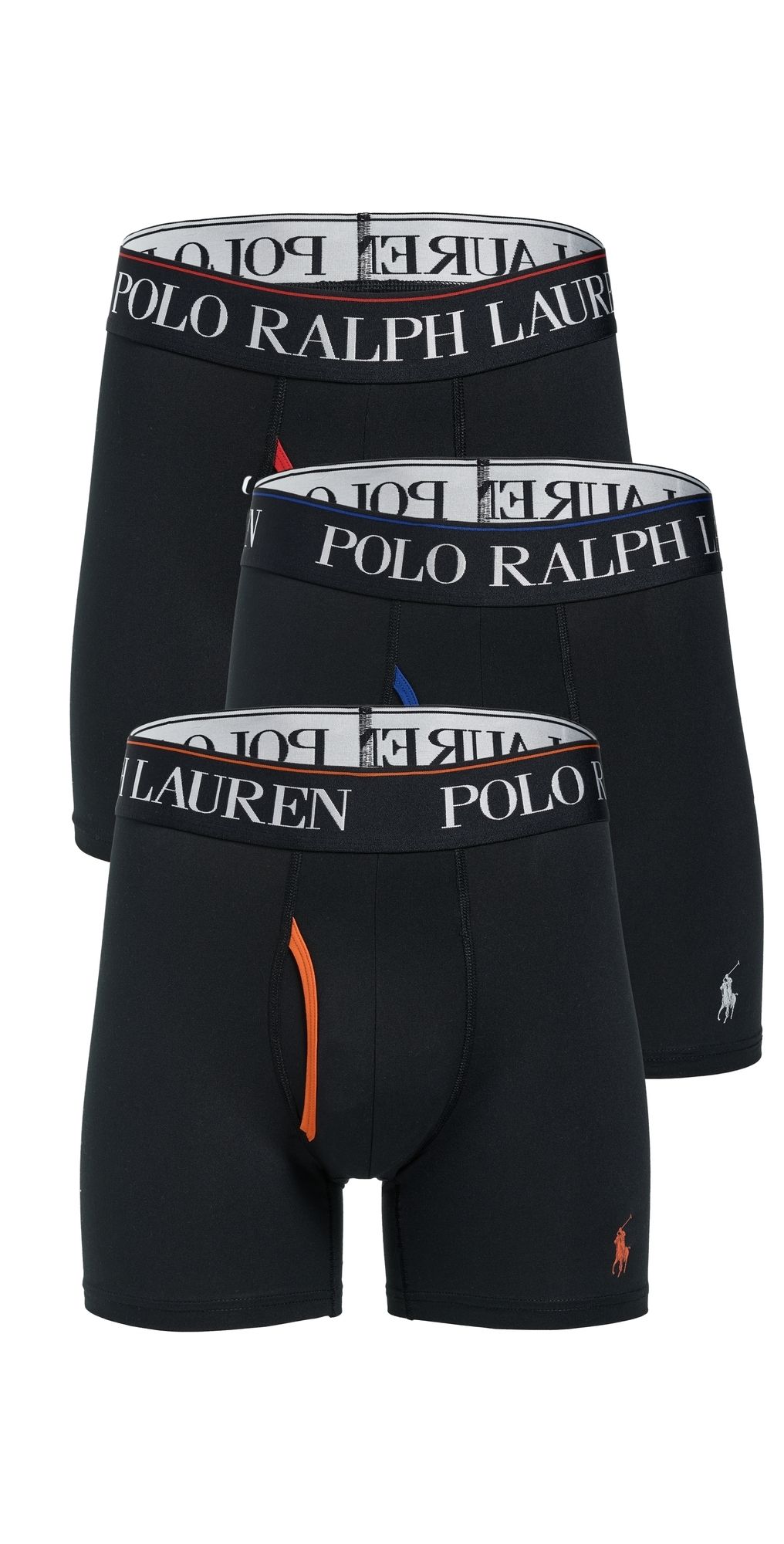 Polo Ralph Lauren Underwear 4D Flex Microfiber Boxer Briefs 3 Pack Charcoal/RugbyRoyal/Polo Black M