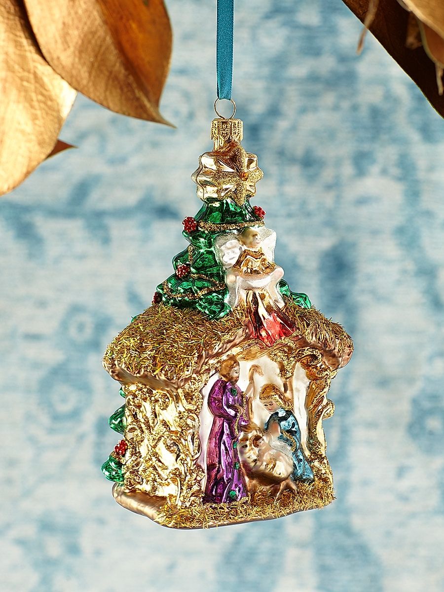 Nativity Glass Ornament