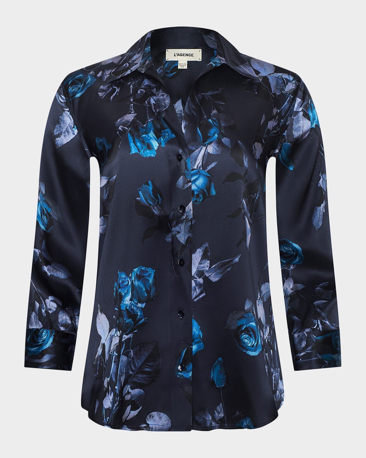 Dani Silk Button-Front Blouse