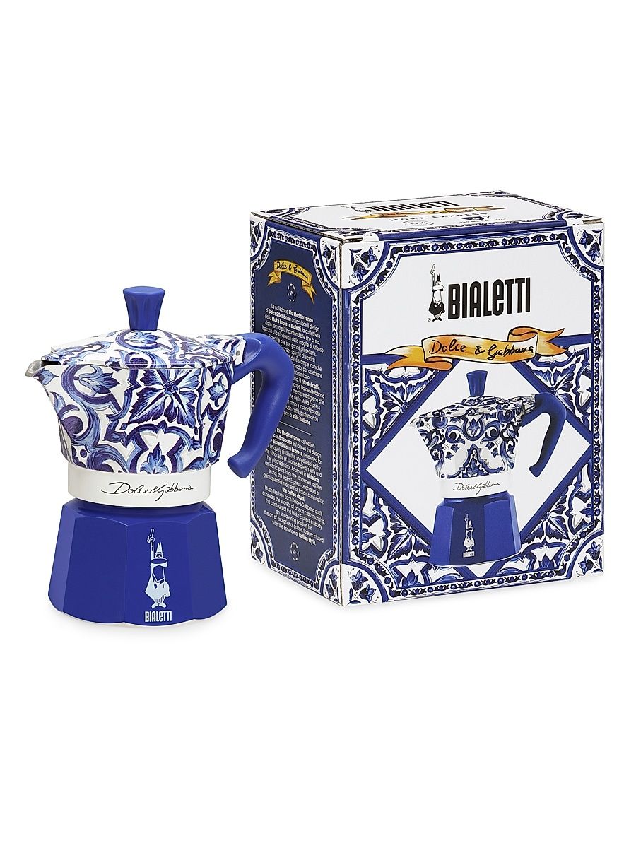Dolce & Gabbana x Bialetti Blue Mediterraneo 3-Cup Moka Machine