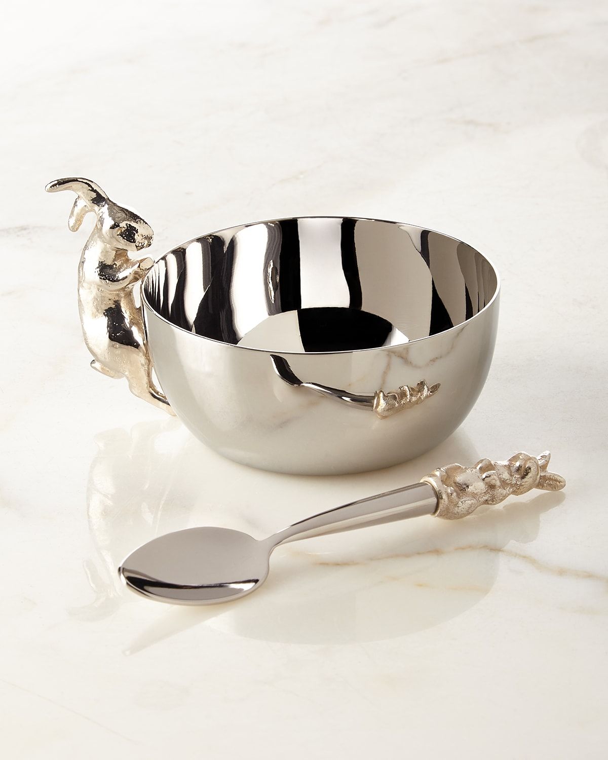 Bunny Silver-Plated Cup with Spoon Set
