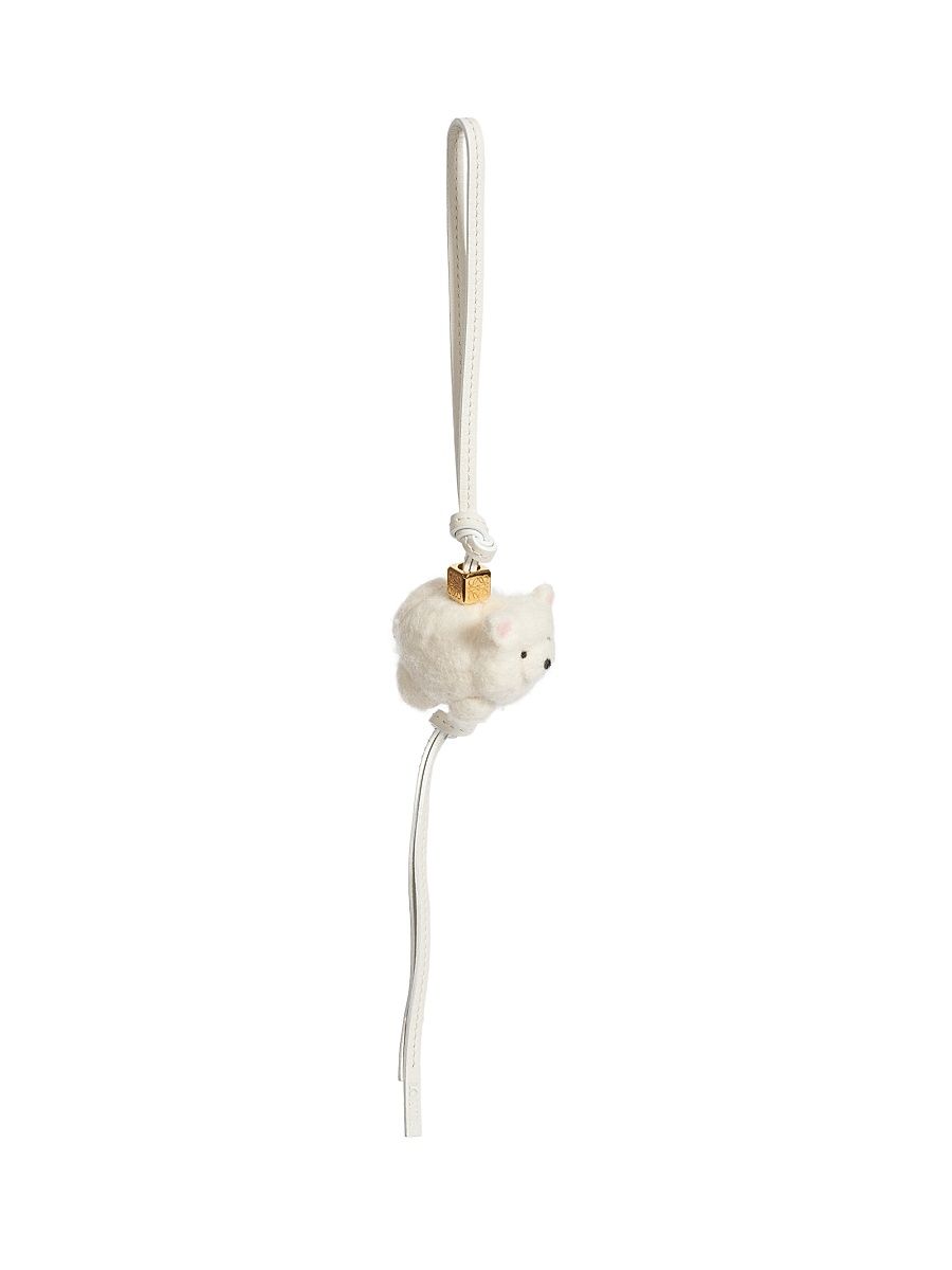 Women's Chow Chow Felted Charm - Soft White