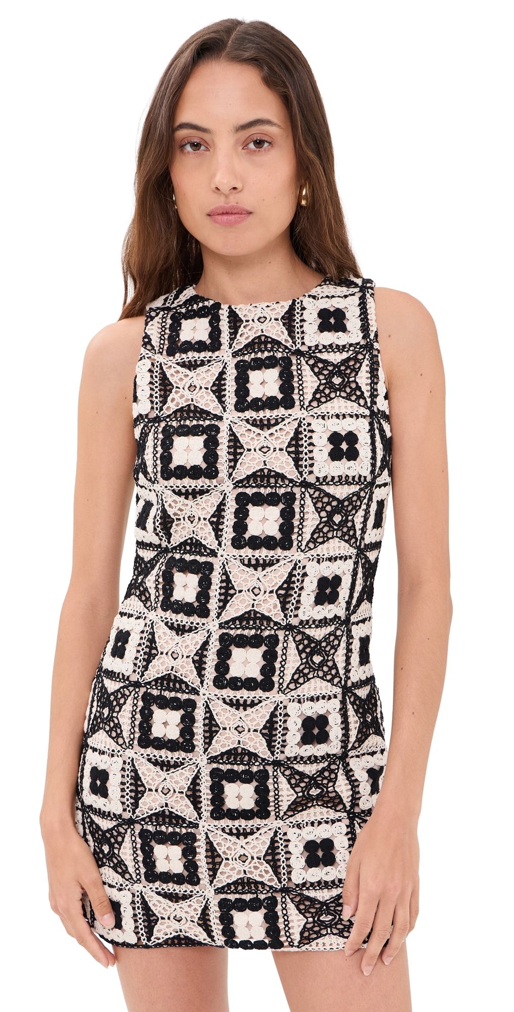 ALICE + OLIVIA Clyde Shift Dress Black/Multi 0
