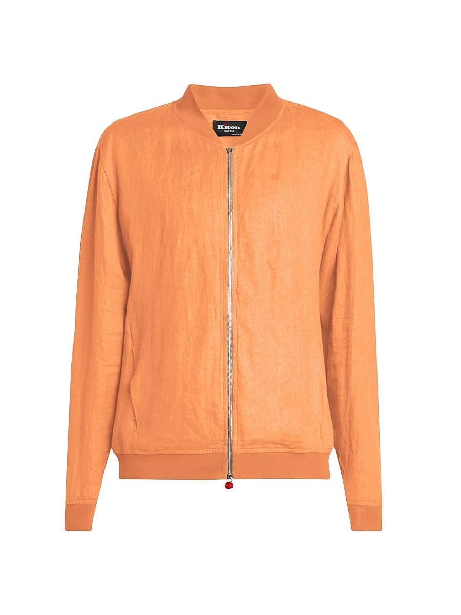 Men's Pahoa Linen Jacket - Orange - Size 50