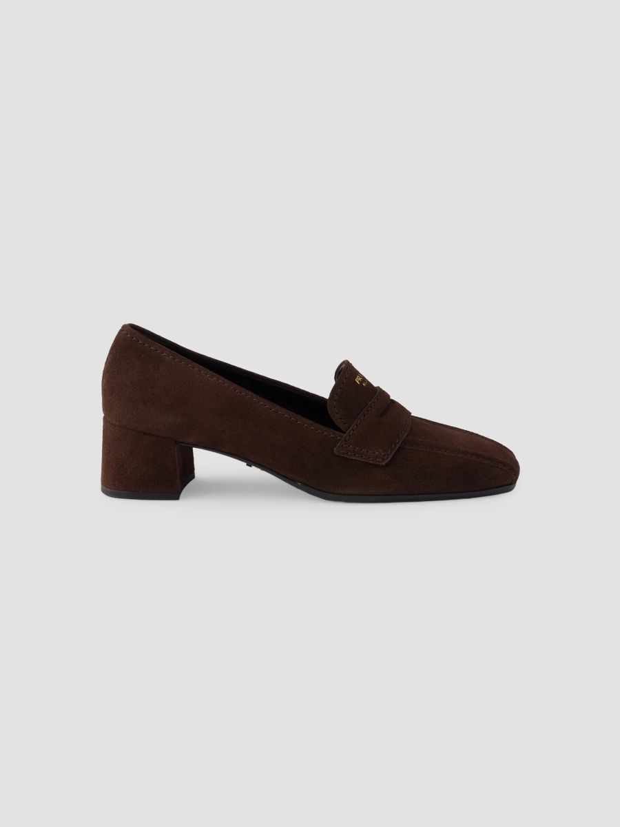 Prada Women's Suede Loafers - Brown - Size 11