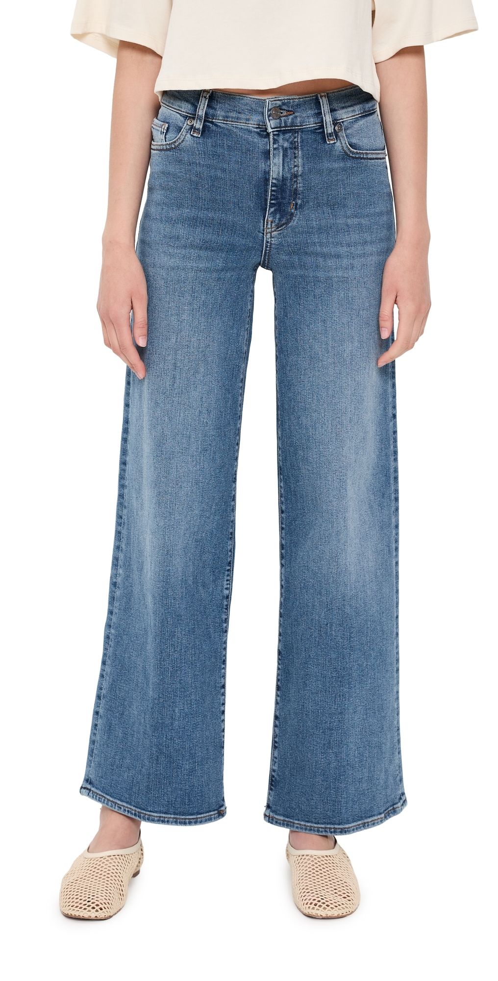 FRAME Le Slim Palazzo Jeans Gossamer 29