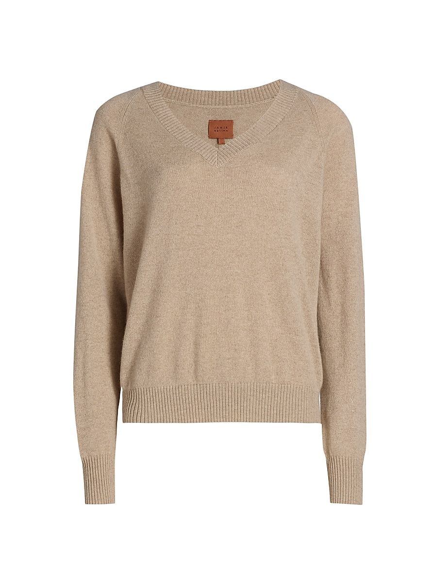 Women's The V Fave Cashmere Sweater - Oatmeal - Size Large