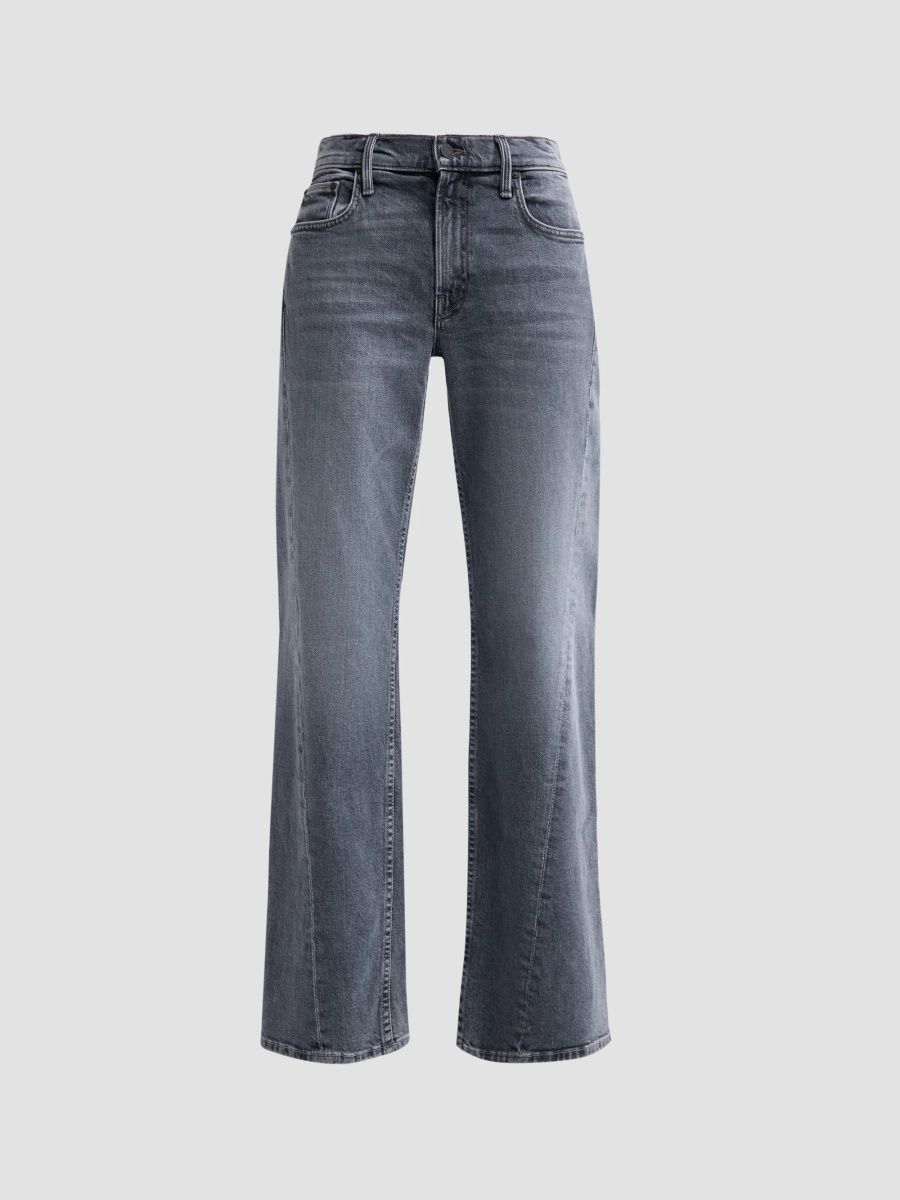 Mother Women's Bookie Twist Sneak Denim Mid-Rise Straight-Leg Jeans - Rock Hard - Size 24
