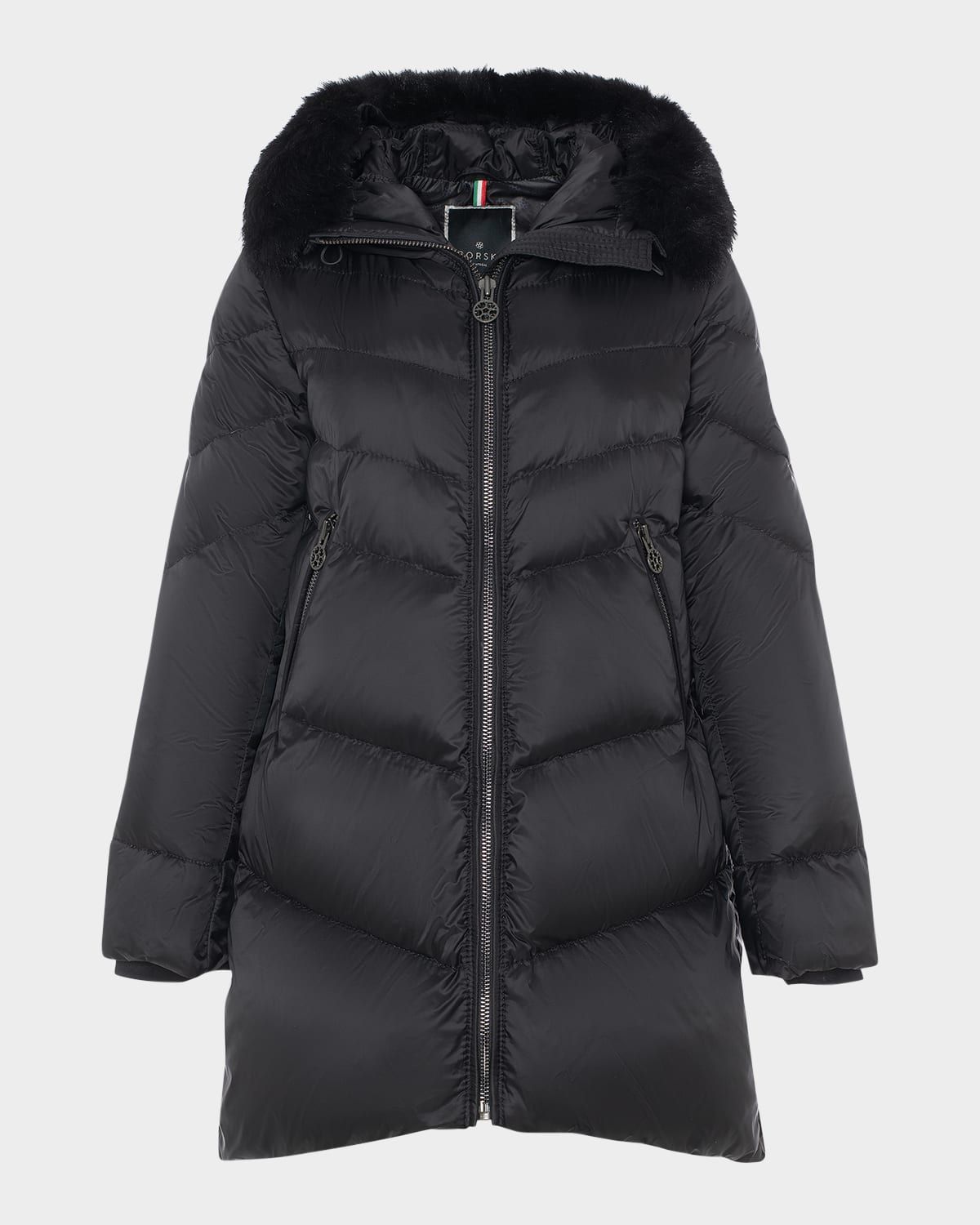 Apres-Ski Jacket With Detachable Toscana Lamb Shearling Hood Trim