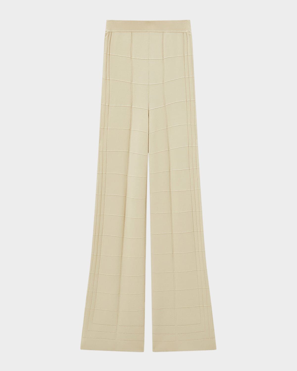 Straight-Leg Viscose Knit Trousers