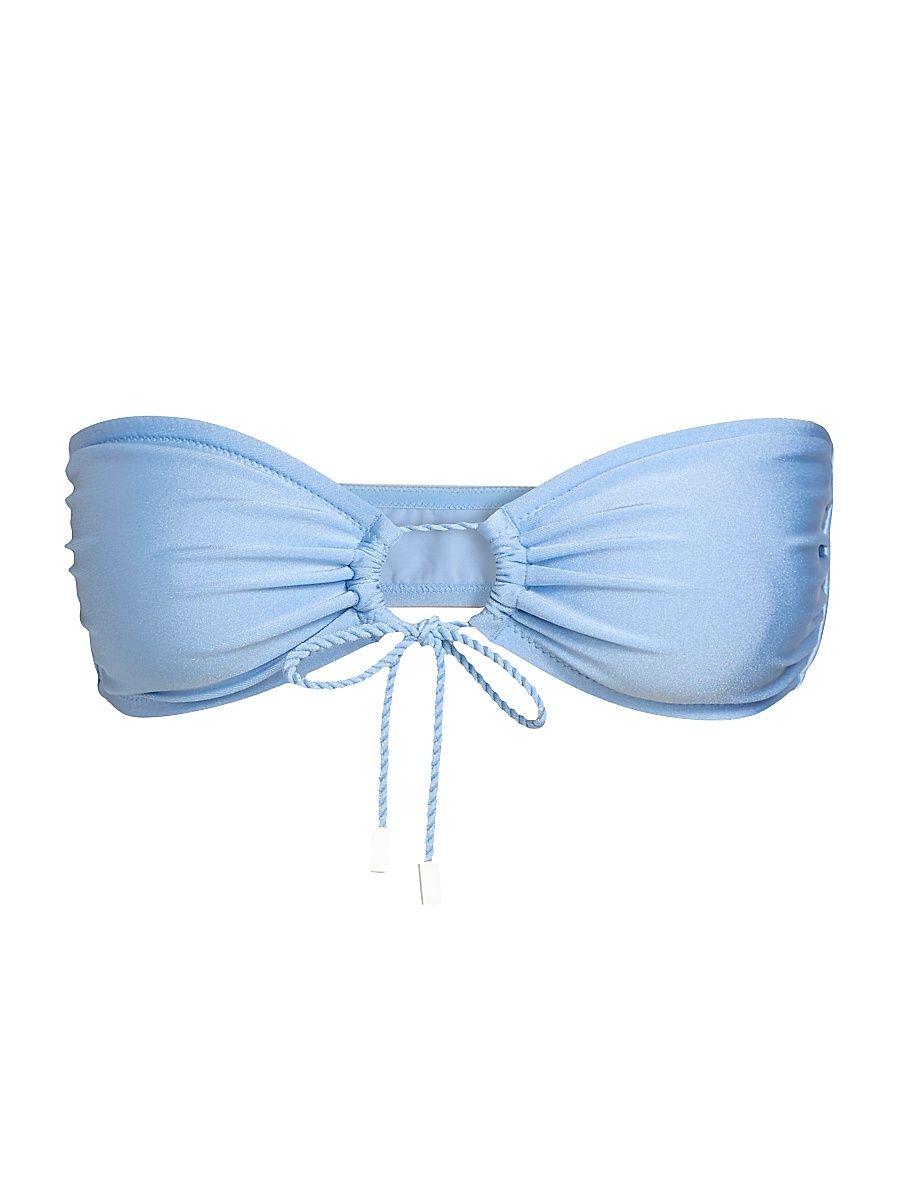 Women's The Tati Tie Bikini Top - Blue Lagoon - Size Large