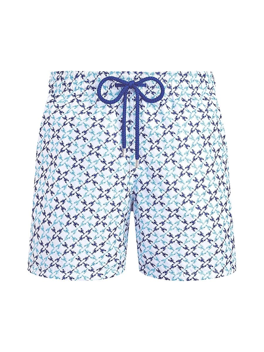 Men's Homard Embroidered Swim Trunks - Blanc - Size Large