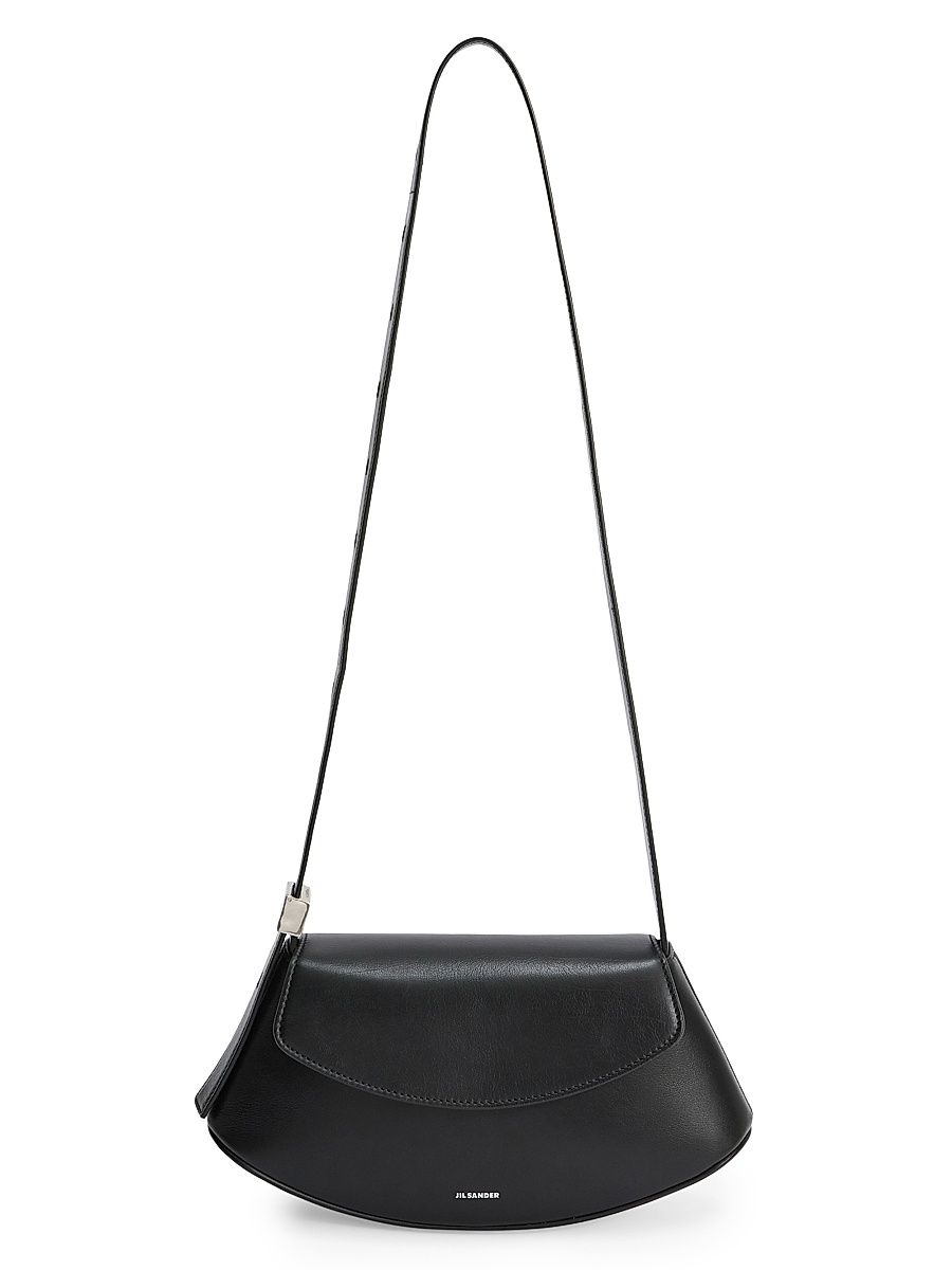 Women's Eldorado Spikes Leather Crossbody Bag - Black