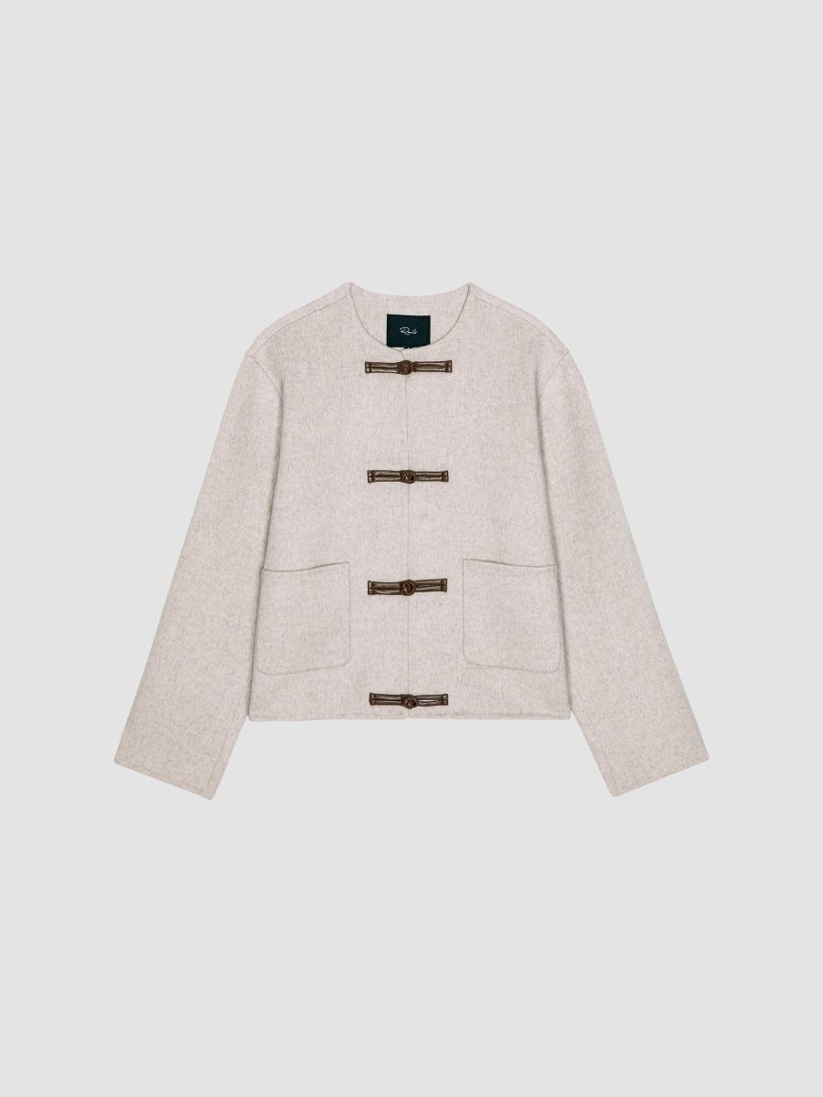 Rails Women's Deidre Solid Jacket - Heather Oat - Size Large