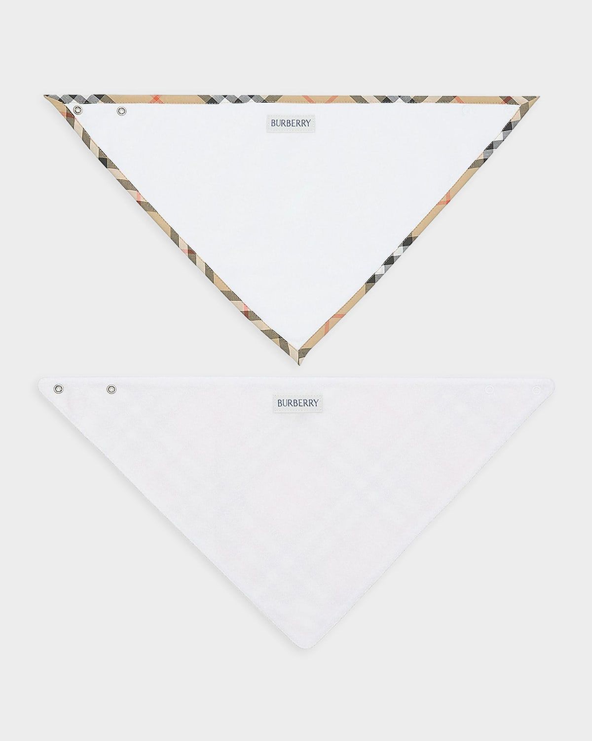 Kid & apos;s Check Cotton Two-Piece Bib Set