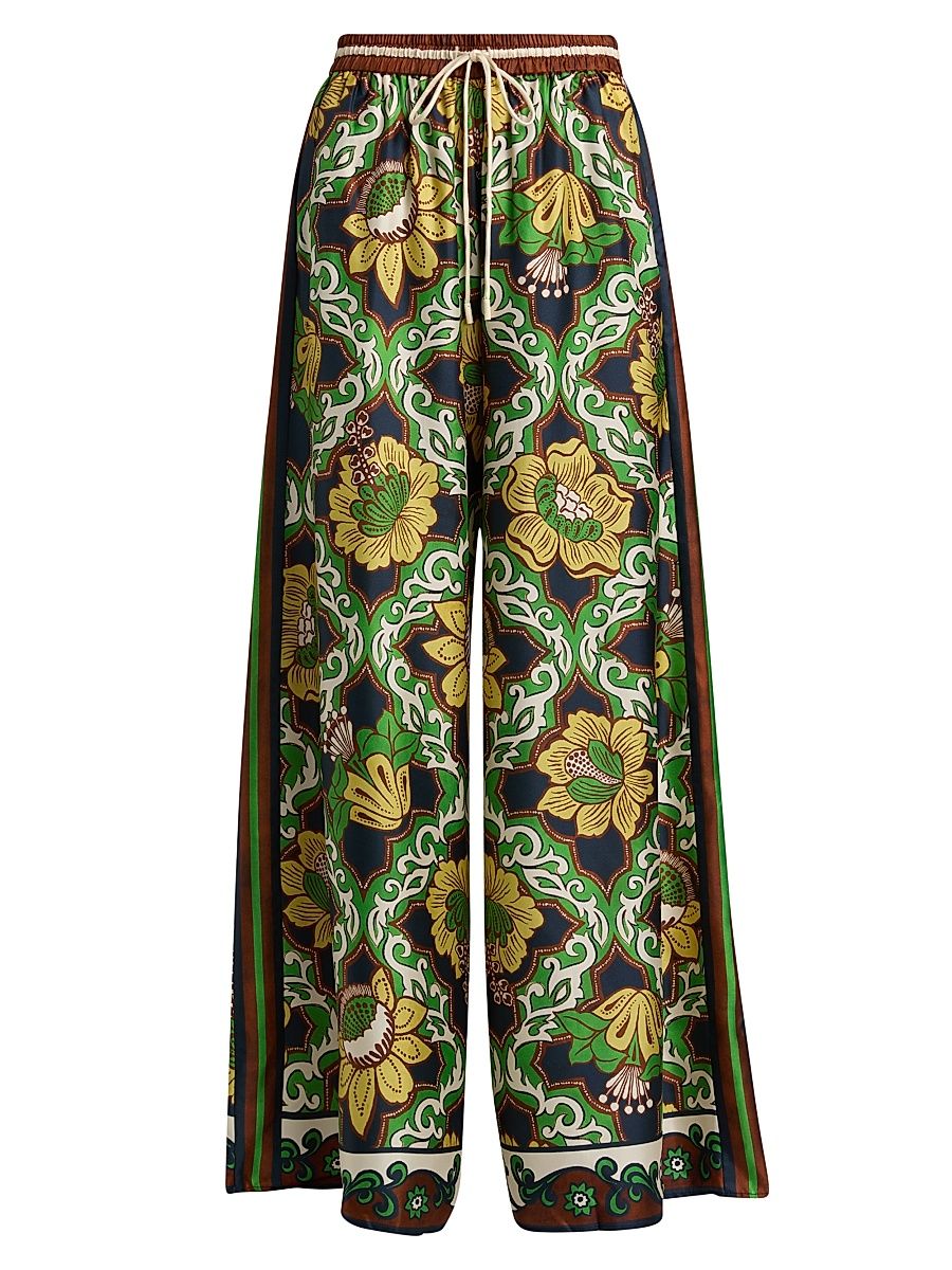 Women's Liana Silk Palazzo Pants - Size 8