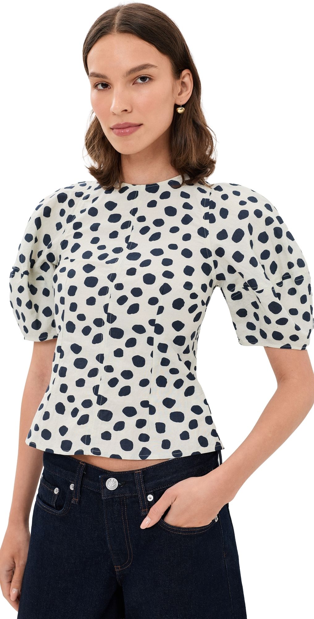 Apiece Apart Lino Top Yayoi Black & White 6