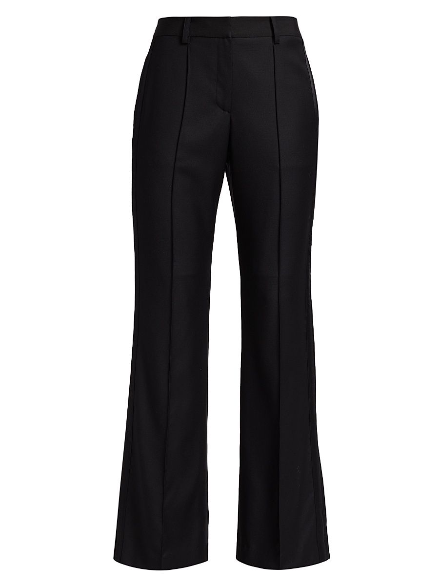 Women's Jagger Wool Tuxedo Pants - Black - Size 8