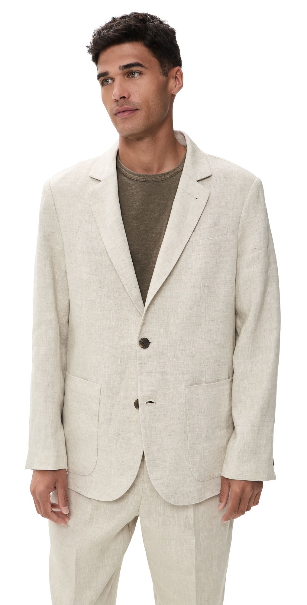 Wax London Fintry Linen Blazer Natural 42