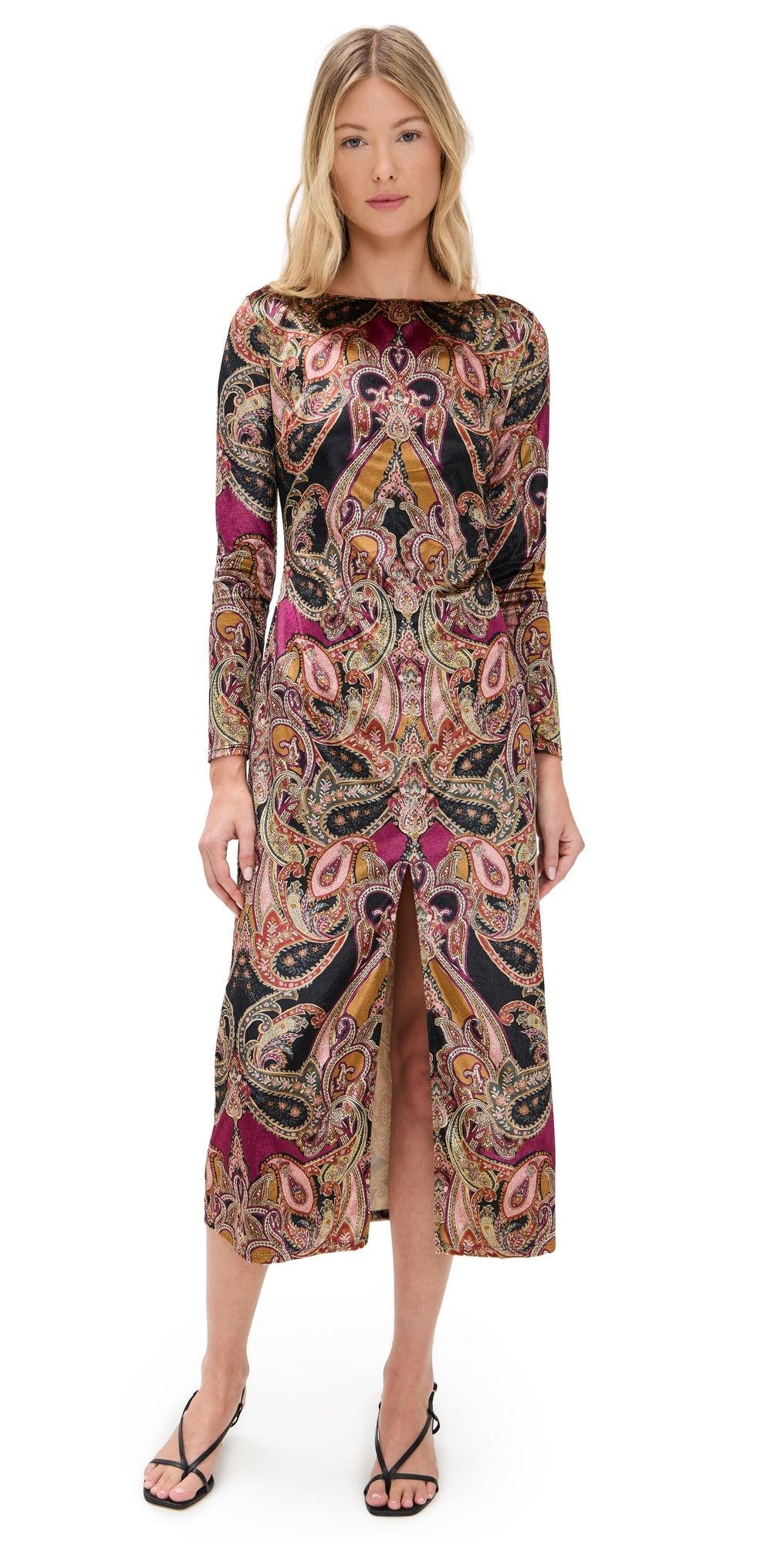 MISA Goldie Dress Persian Paisley M