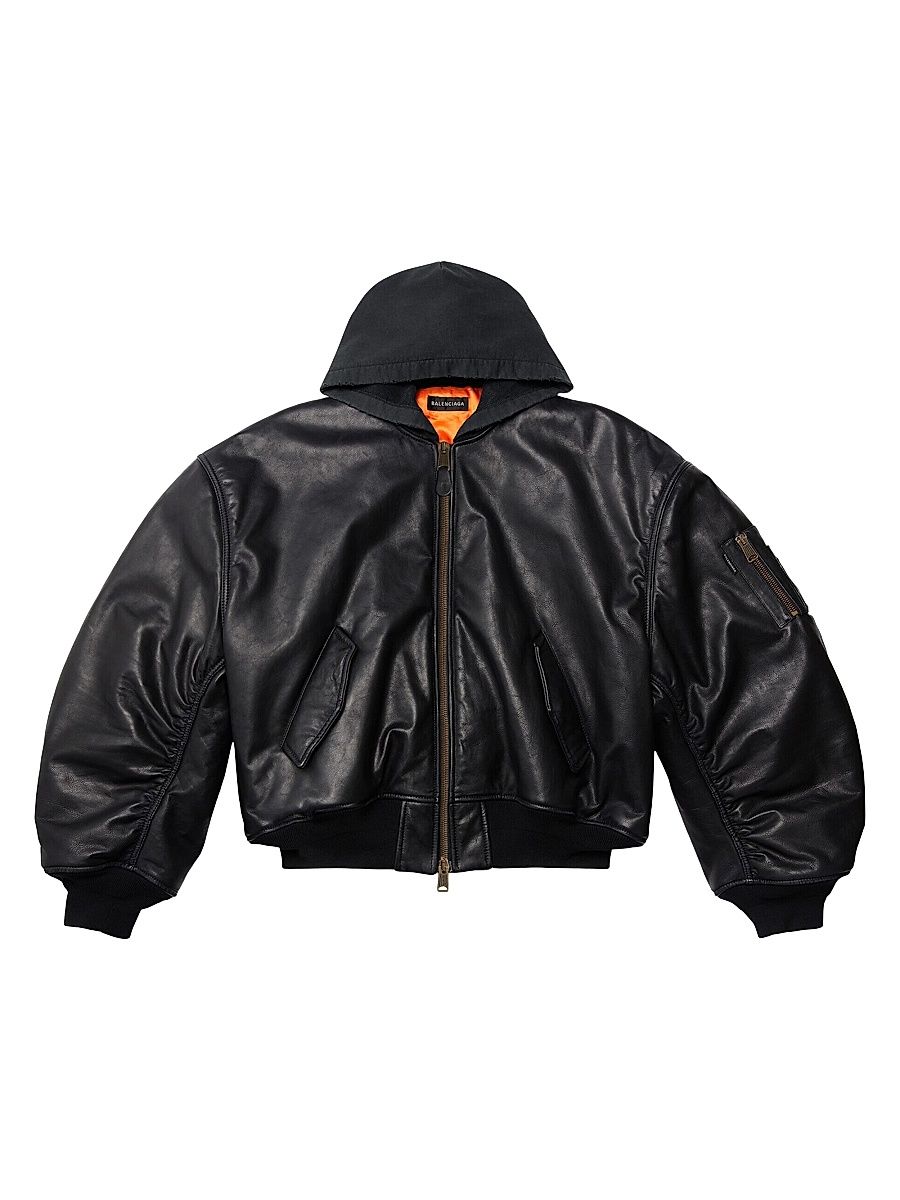 Men's Bomber Jacket - Black - Size Large
