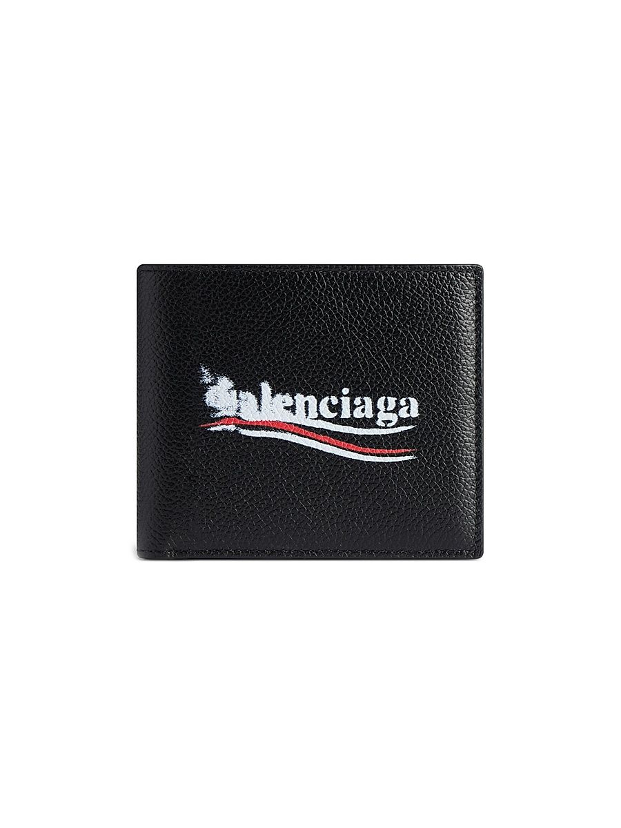 Men's Cash Square Folded Wallet - Black