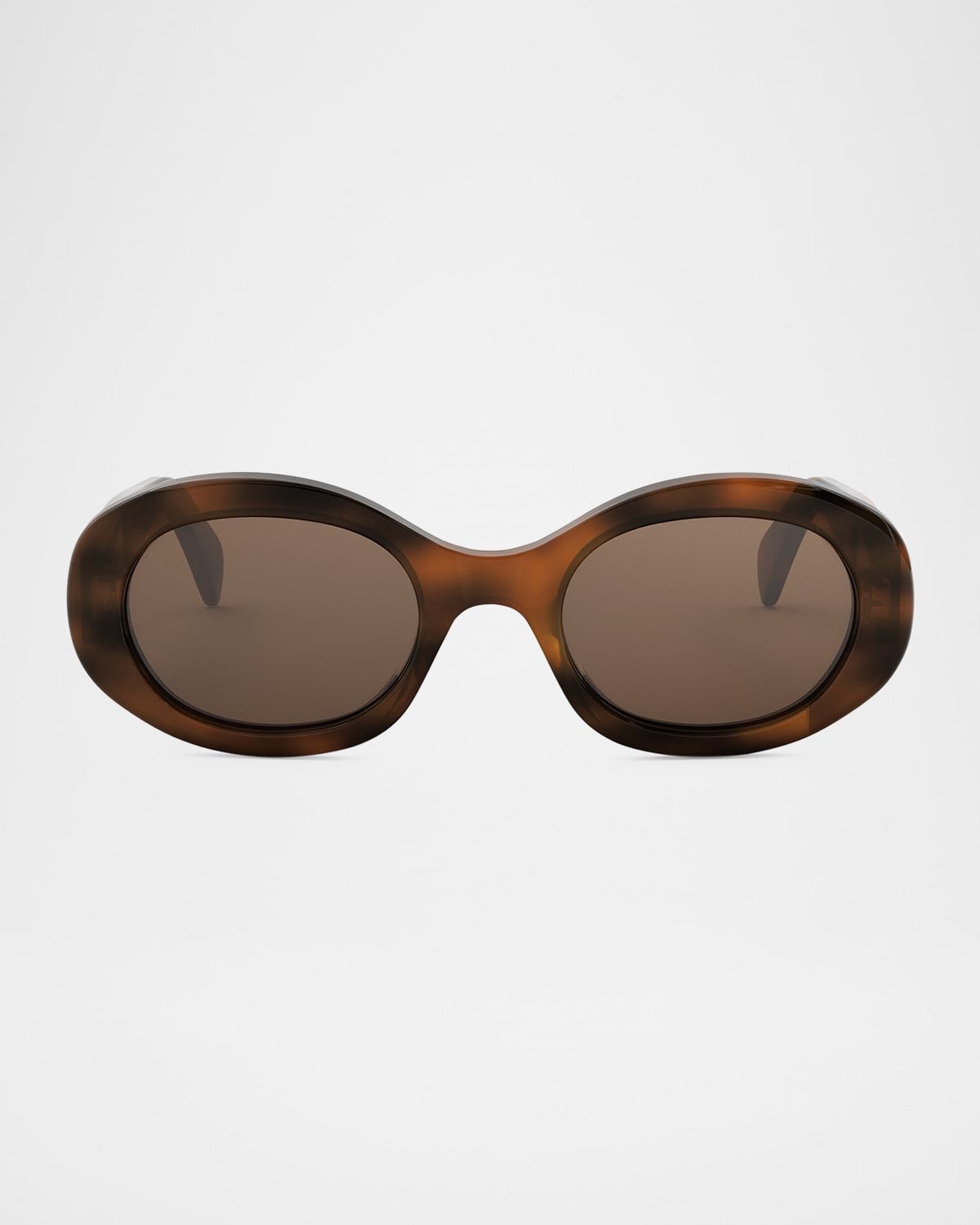 Triomphe Acetate Oval Sunglasses