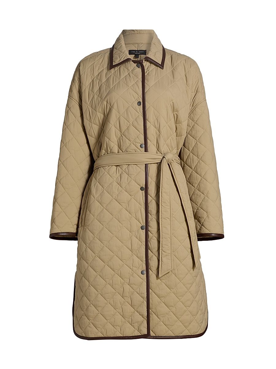 Women's Kelly Quilted Jacket - Tan - Size Large