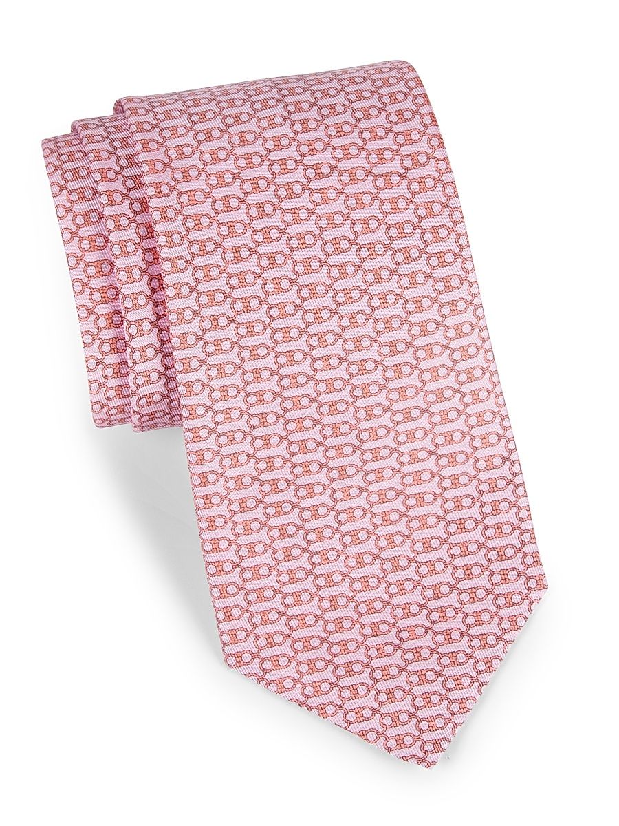 Men's Gancini Silk Tie - Rosa