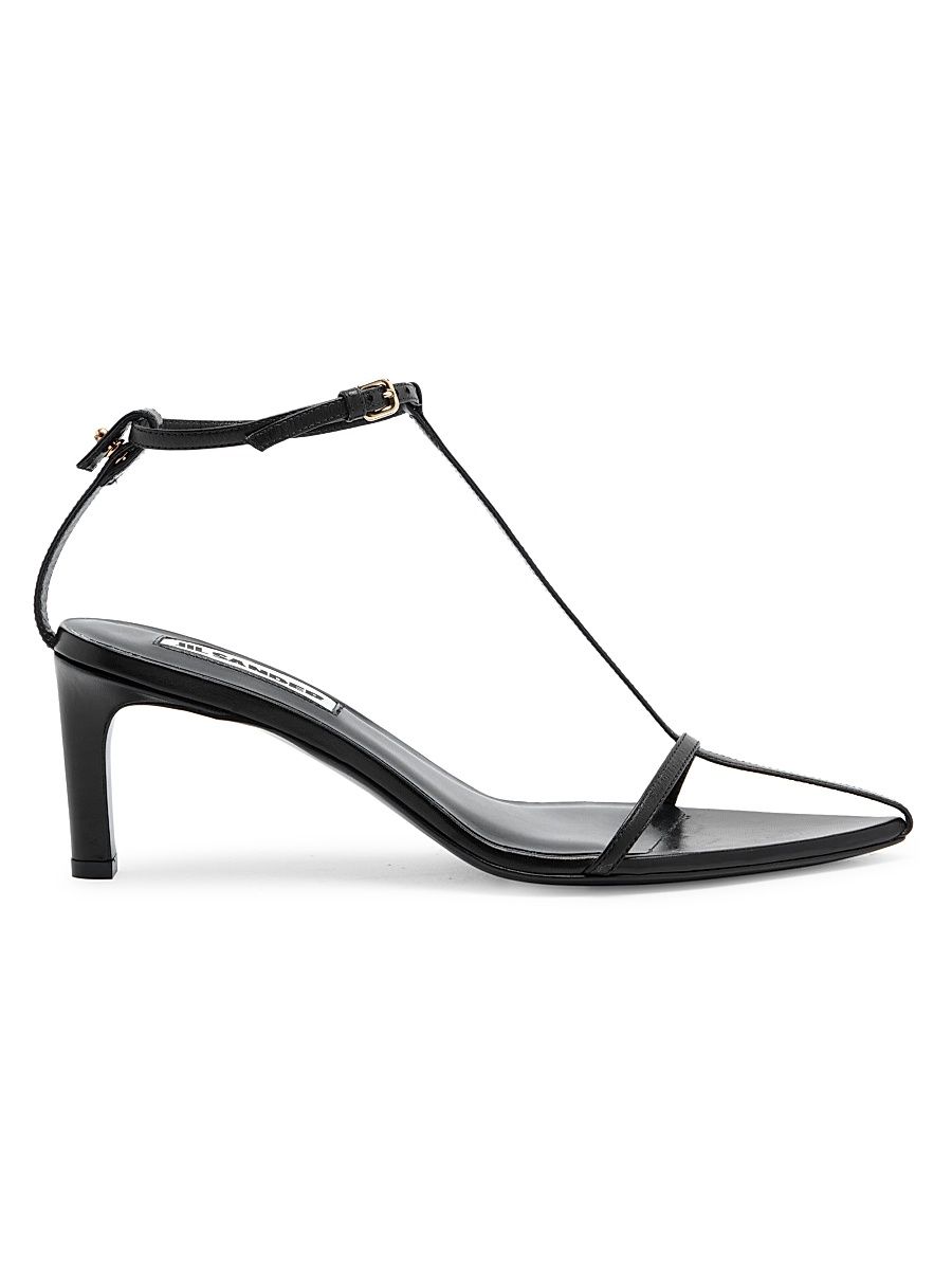 Women's 65MM Leather Sandals - Black - Size 9.5