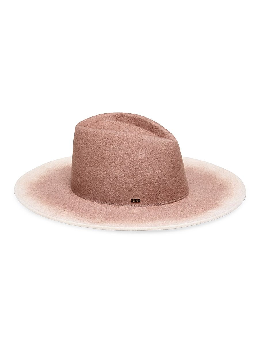 Women's Harlowe Gradient Wool Felt Fedora - Fawn Ivory