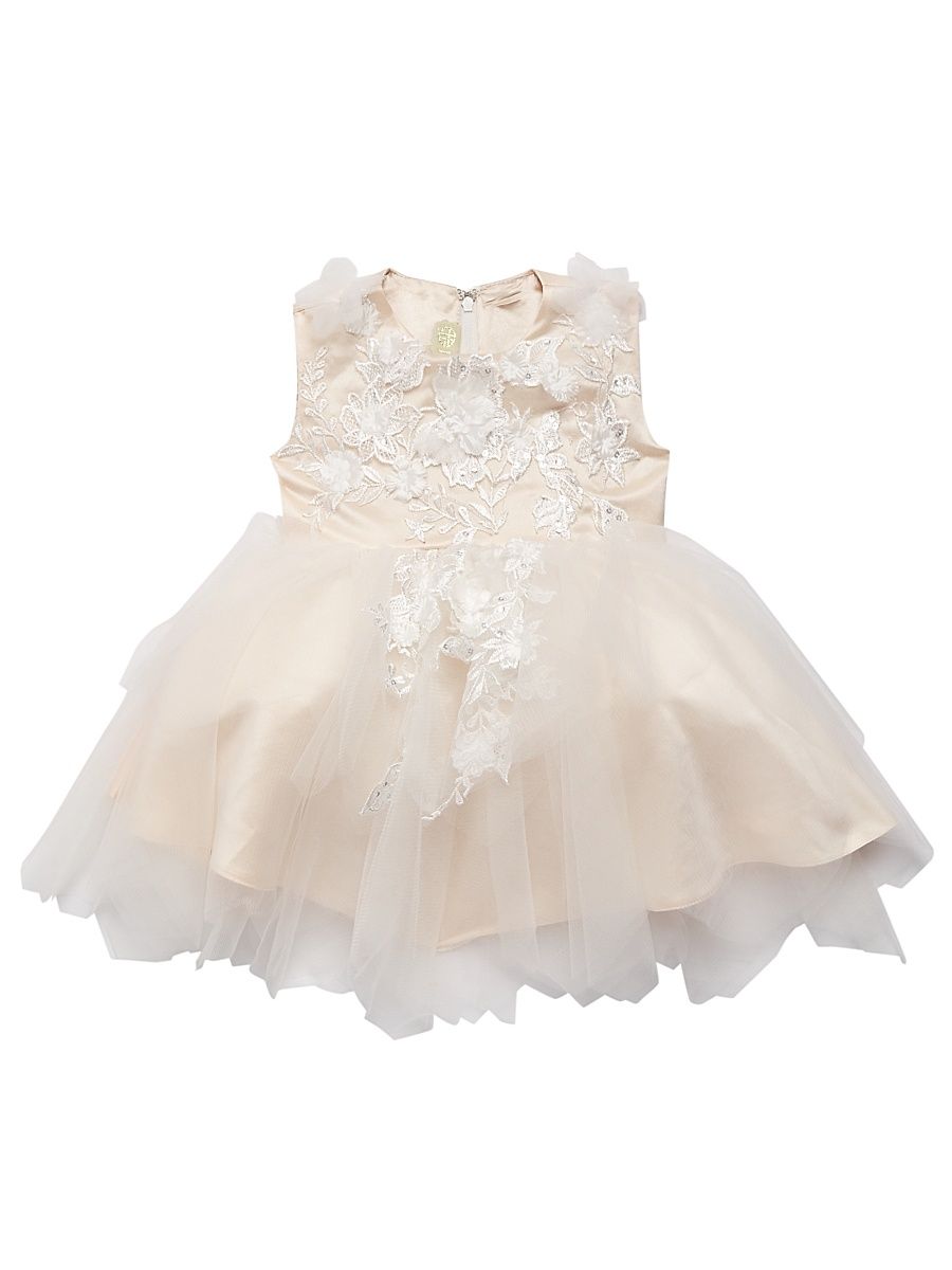 Baby Girl's & Little Girl's Embellished Tulle & Lace Dress - Ivory Petal - Size 24 Months