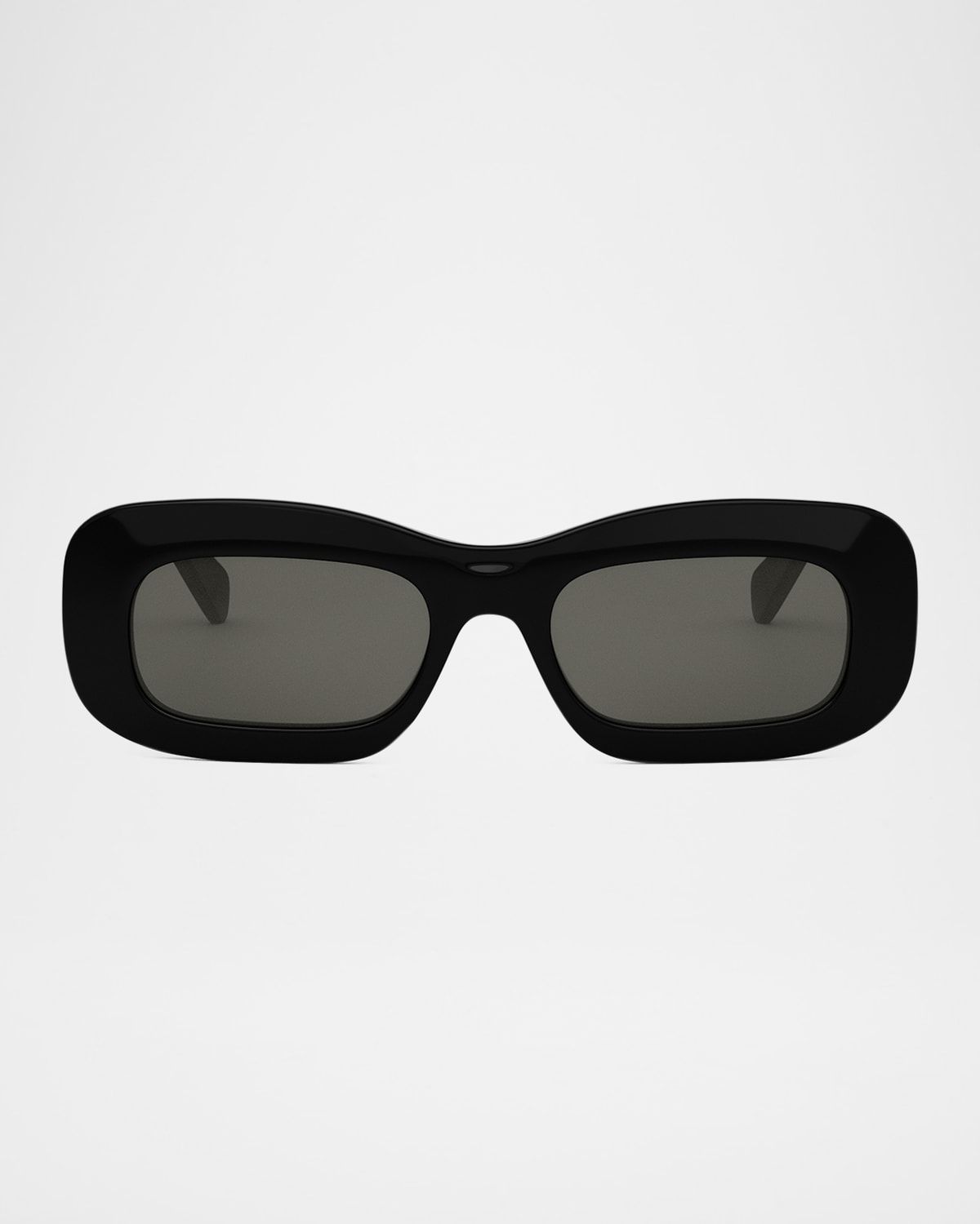 Bold 3 Dots Acetate Rectangle Sunglasses