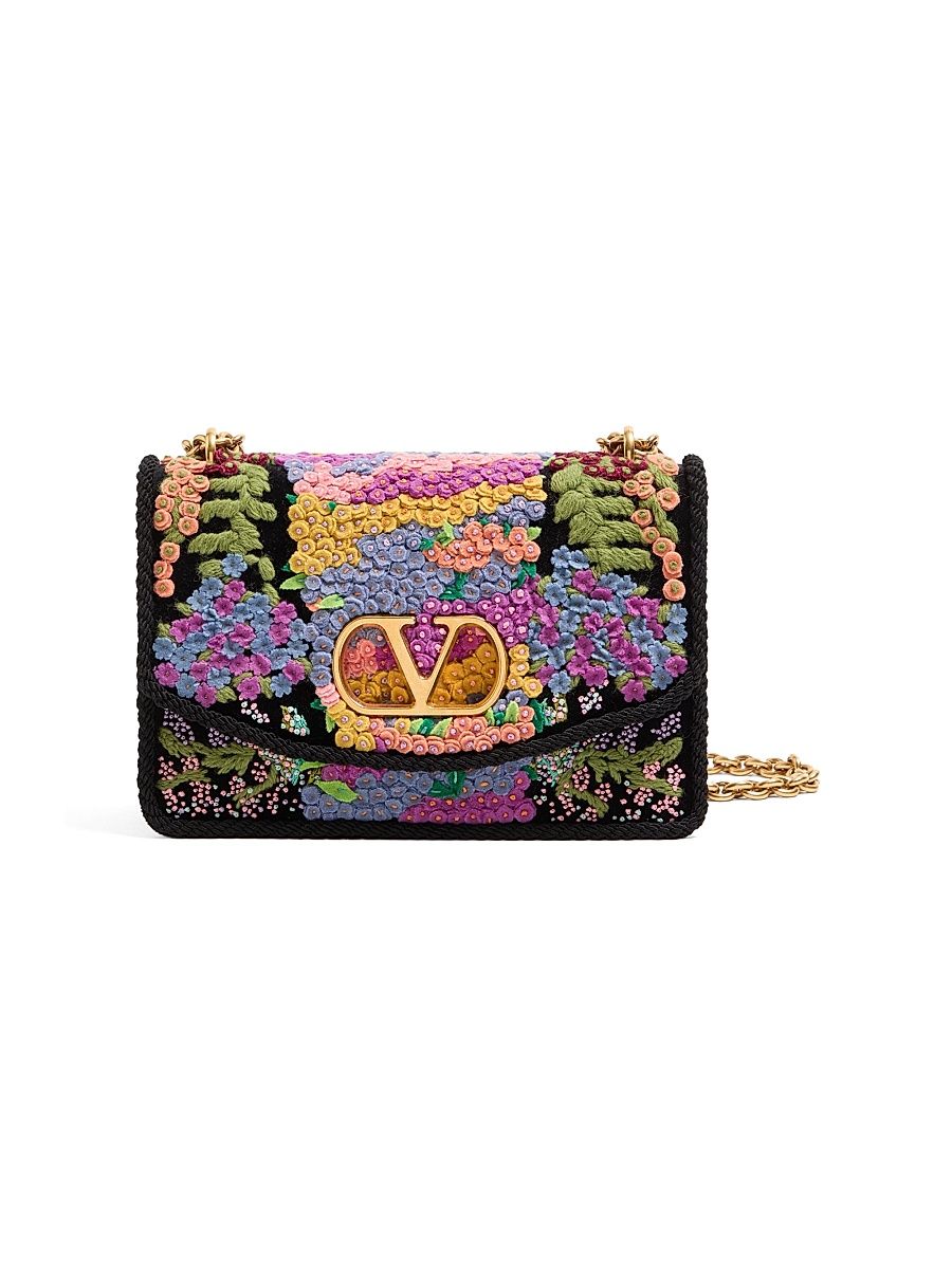 Women's Vain Embroidered Shoulder Bag