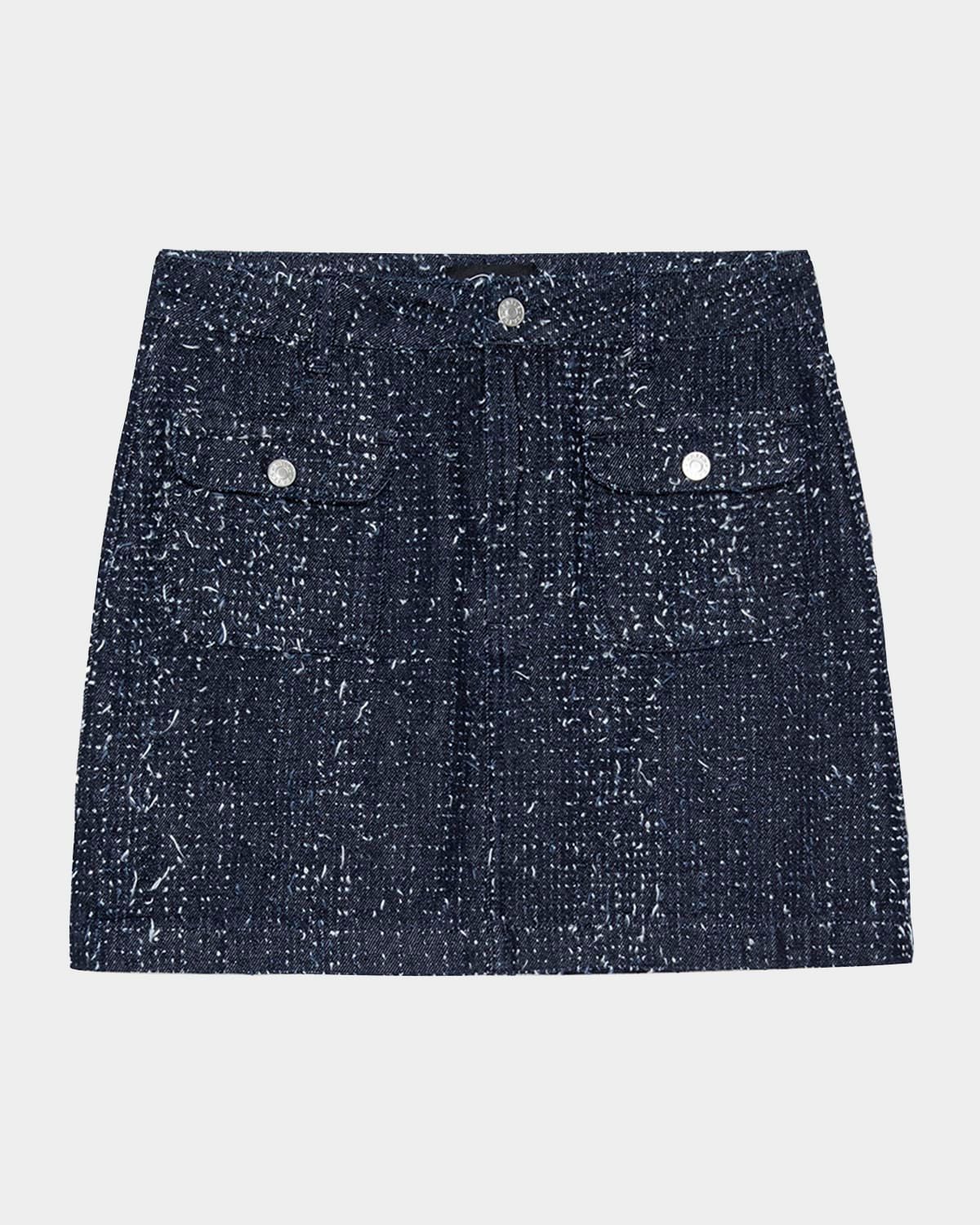 Abbot Tweed Denim Mini Skirt