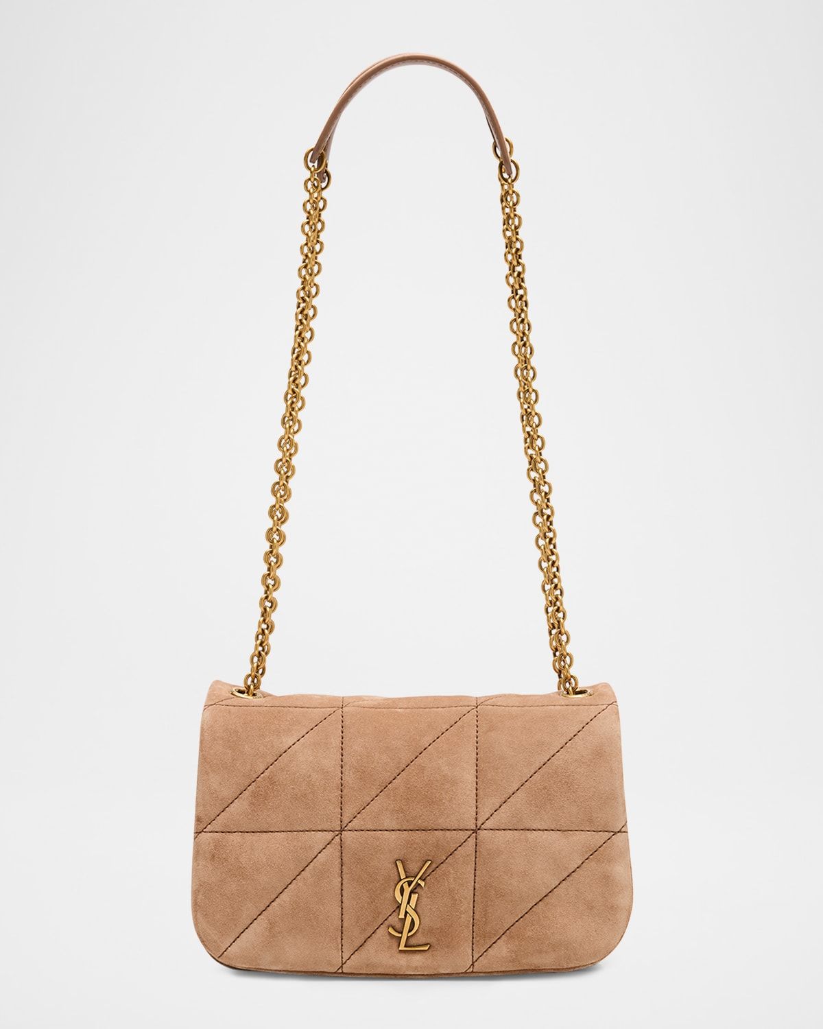 Jamie 4.3 Mini YSL Chain Shoulder Bag in Quilted Suede