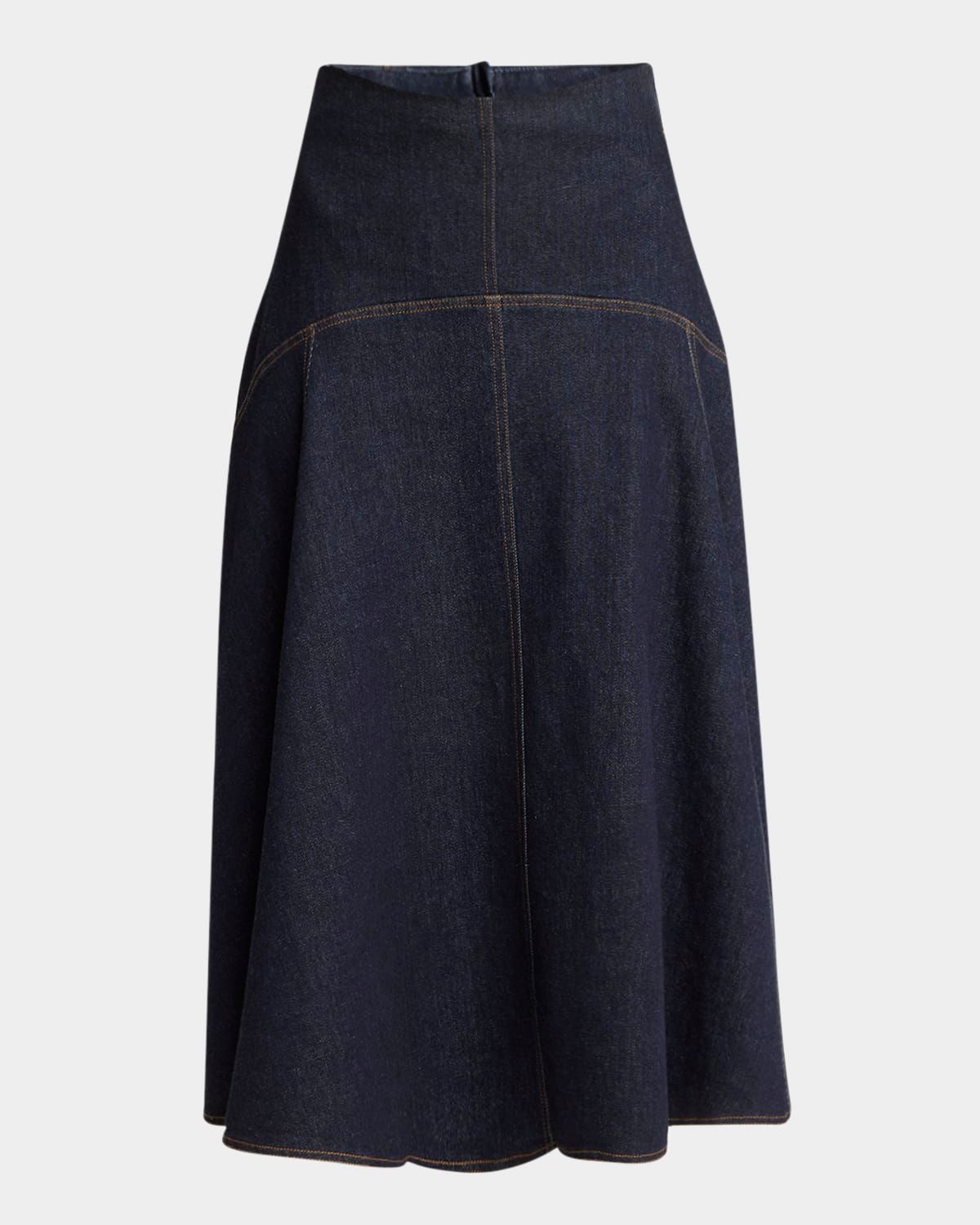 The Denim Triangle Skirt