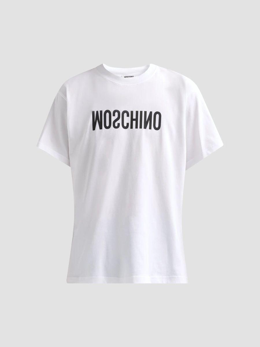 Moschino Men's Logo Cotton Jersey T-Shirt - Multi White - Size XXL