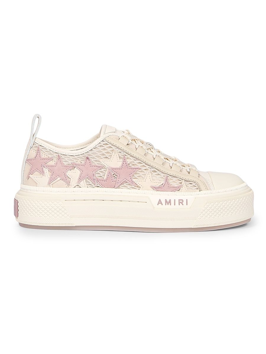 Women's Stars Court Mesh Low-Top Sneakers - Alabaster - Size 5