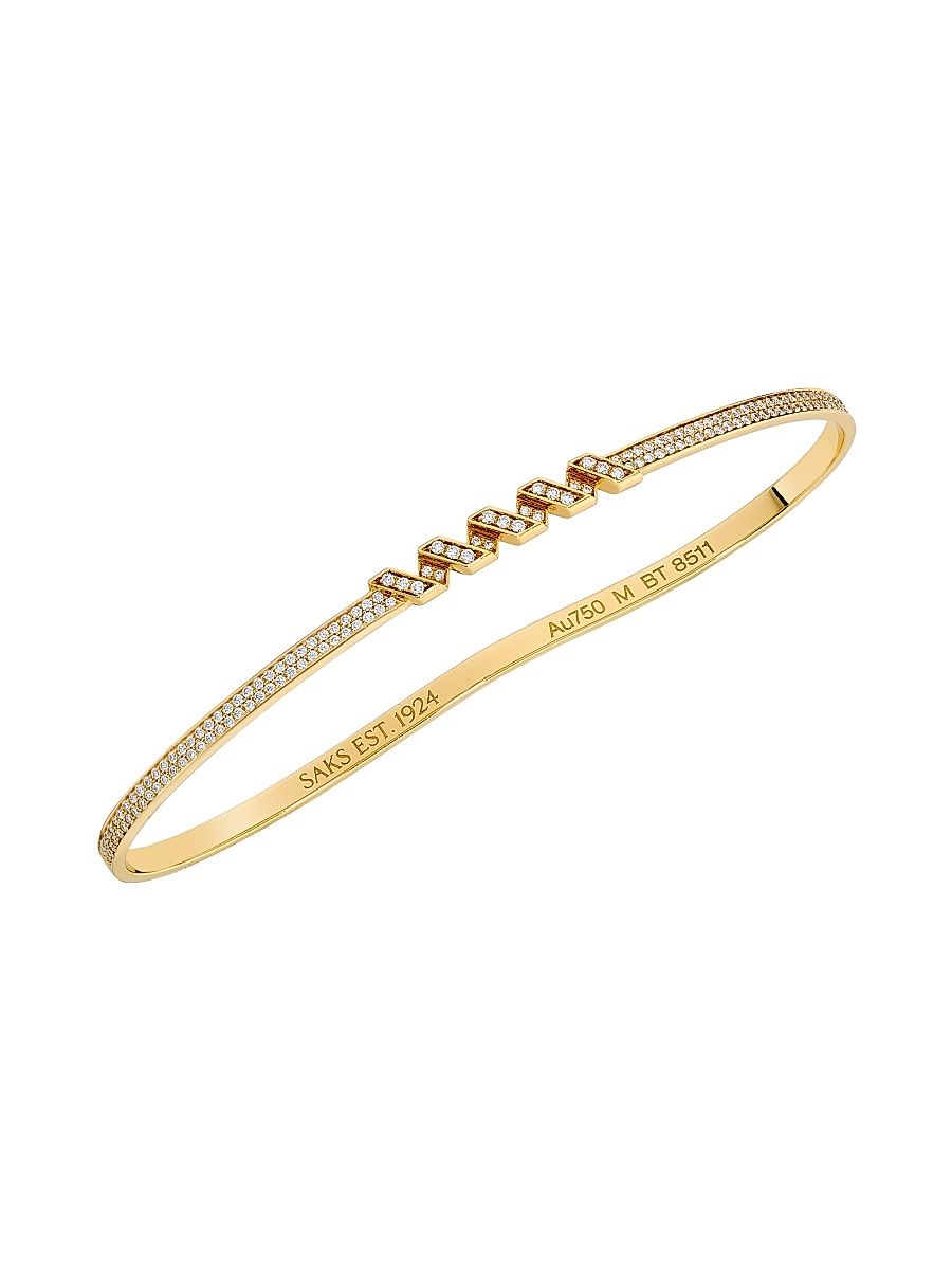 Women's Helix Palm Cuff Full Pavé 18K Yellow Gold - Yellow Gold - Size Small
