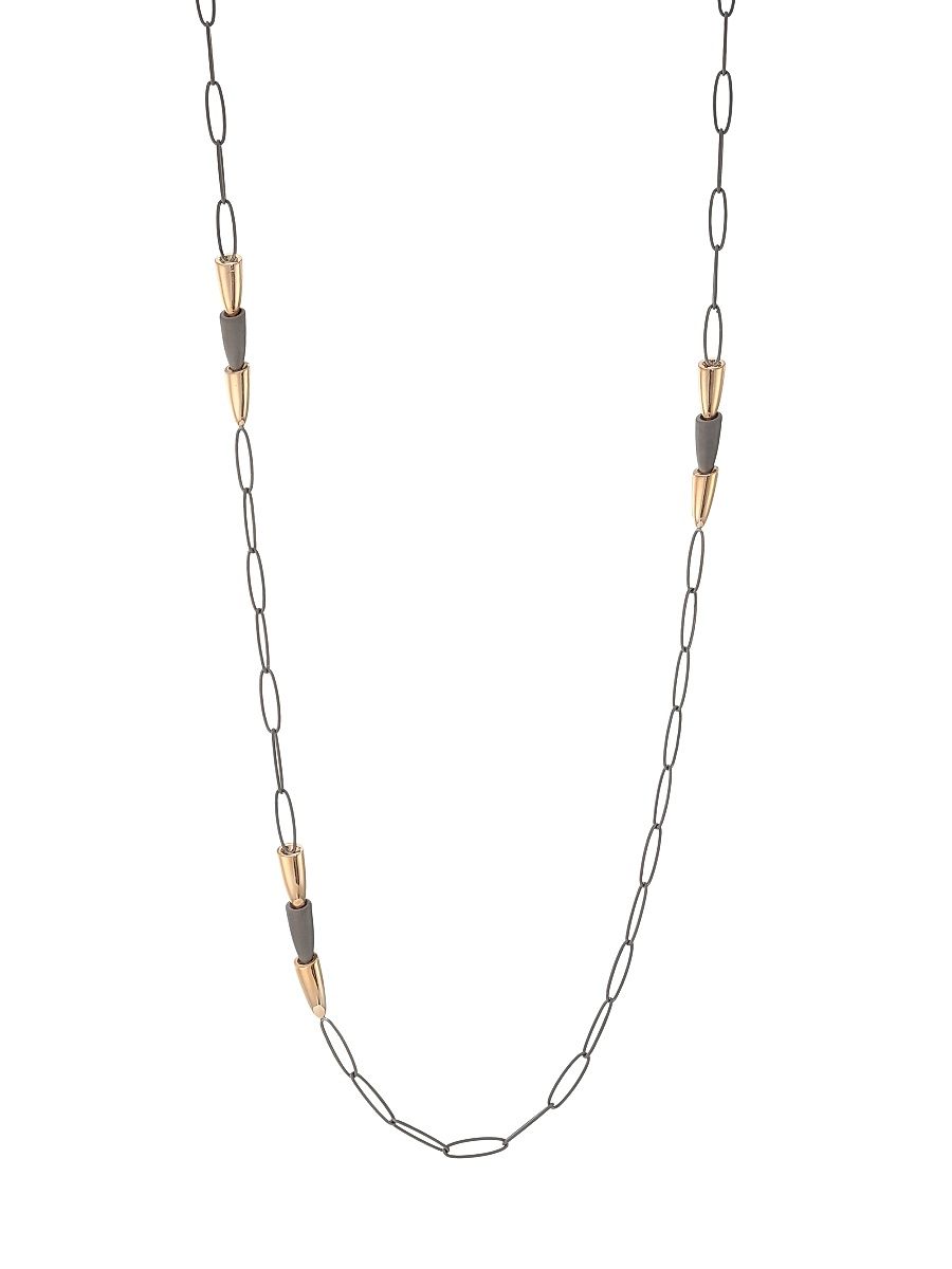 Women's Calla Titanium & 18K Rose Gold Chain Necklace - Rose Gold Titanium